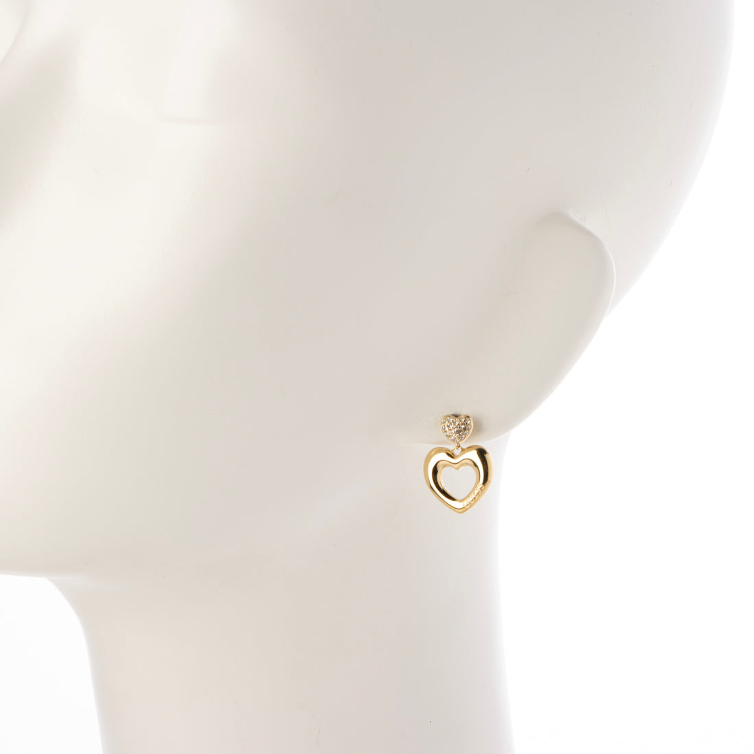 ゲス GUESS CRAZY IN LOVE 20MM HEART PAVE STUDS (YG) YG