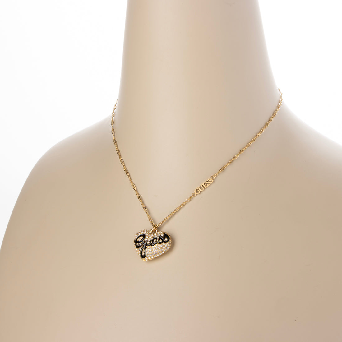 ゲス GUESS VINTAGE GUESS 16-18 HEART NECKLACE (YG) YG