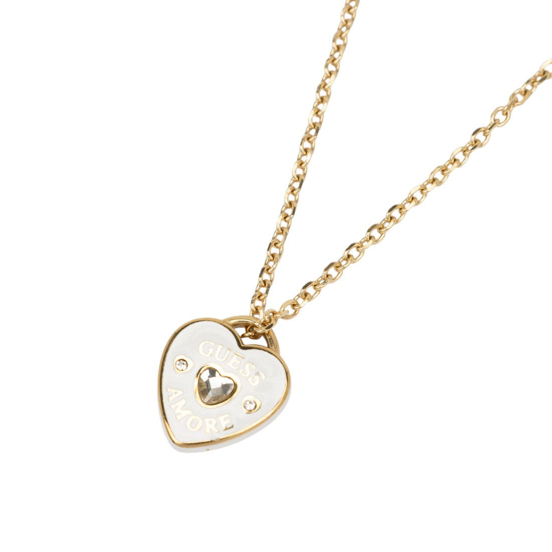 ゲス GUESS GUESS AMORE 16-18'' HEART CHARM NECKLACES (YGWH) YGWH