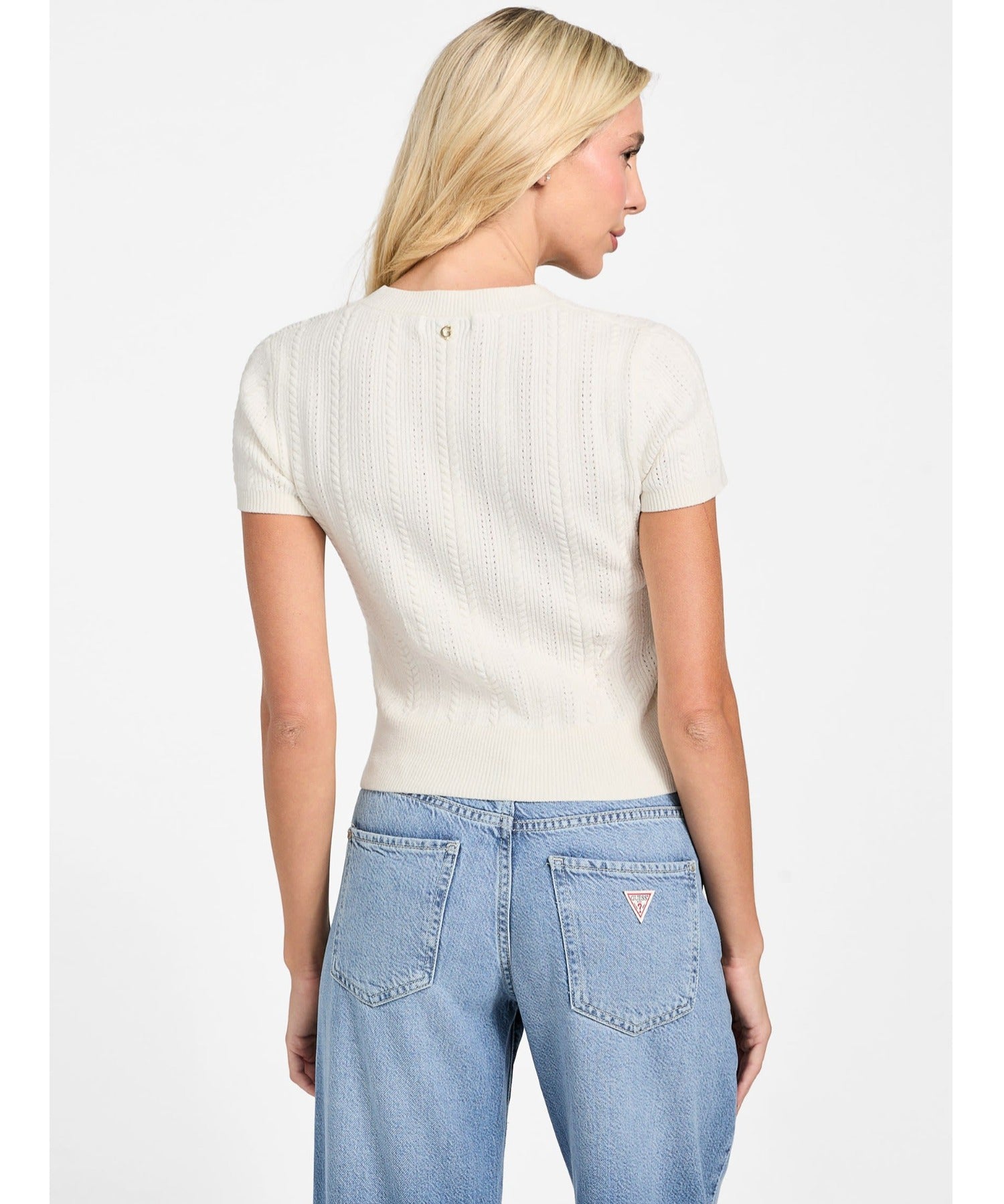 ゲス GUESS SS Chenille Marcie Cable Sweater (G1O6) G1O6