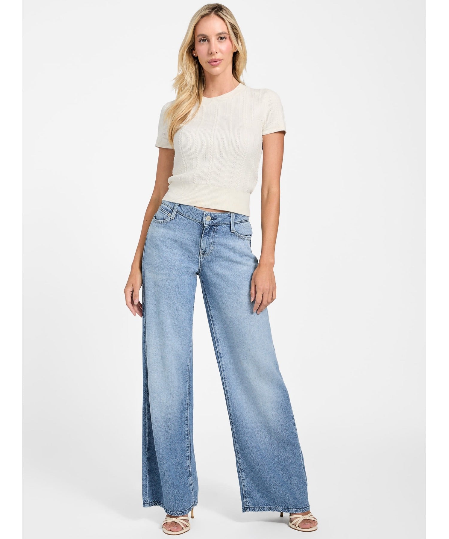 ゲス GUESS SS Chenille Marcie Cable Sweater (G1O6) G1O6