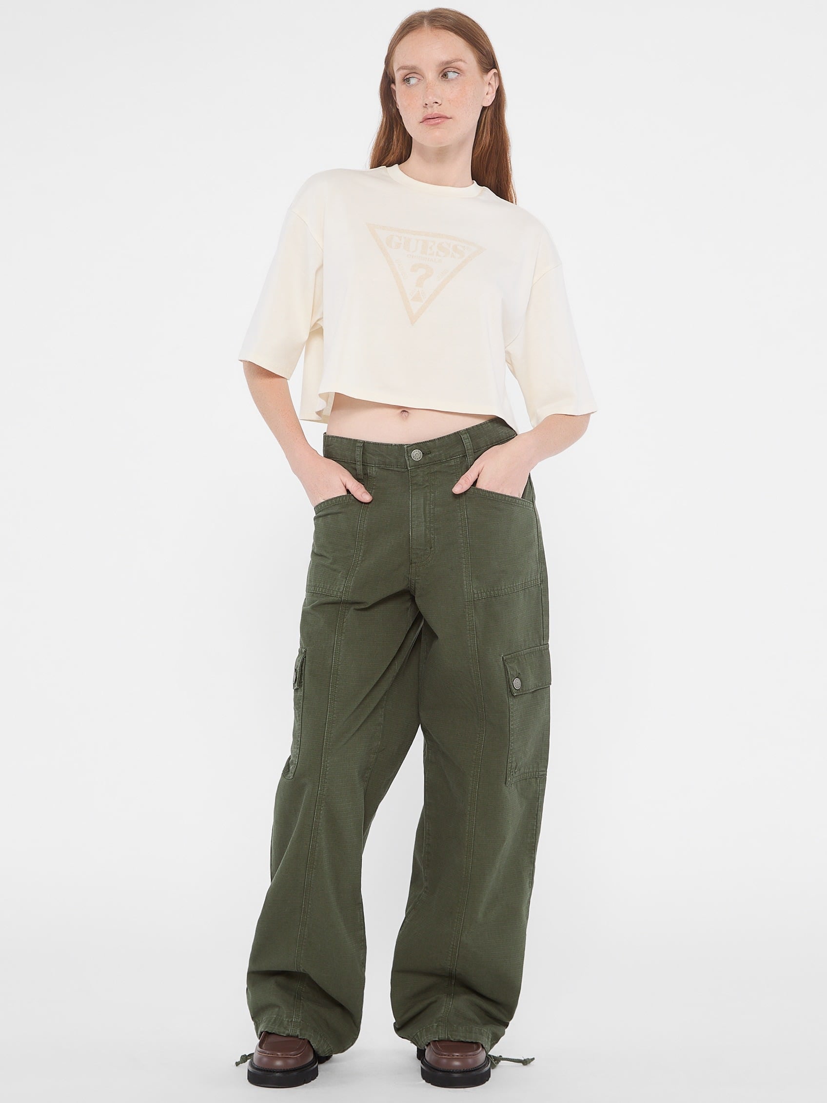 ゲス GUESS GUESS Originals Vintage Triangle Baggy Tee (F0J1) F0J1