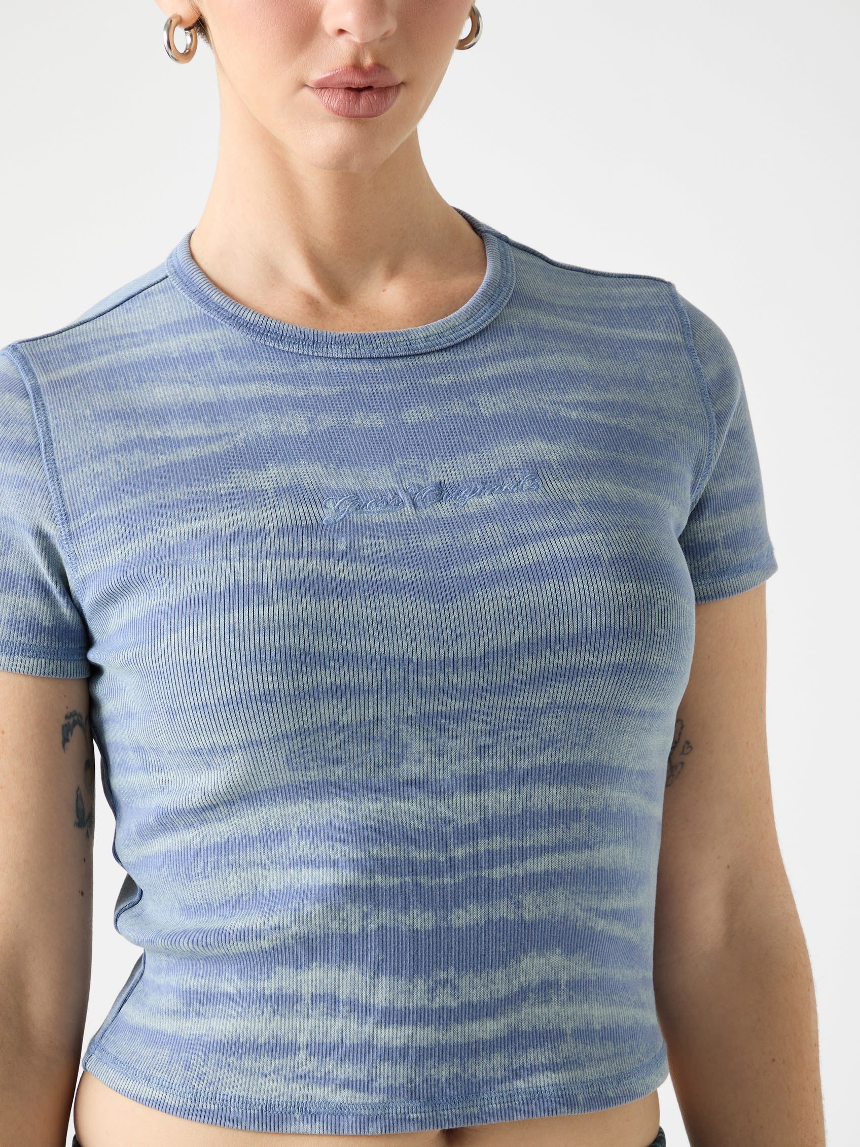ゲス GUESS GUESS Originals Abstract Denim Print Top (F76G) F76G