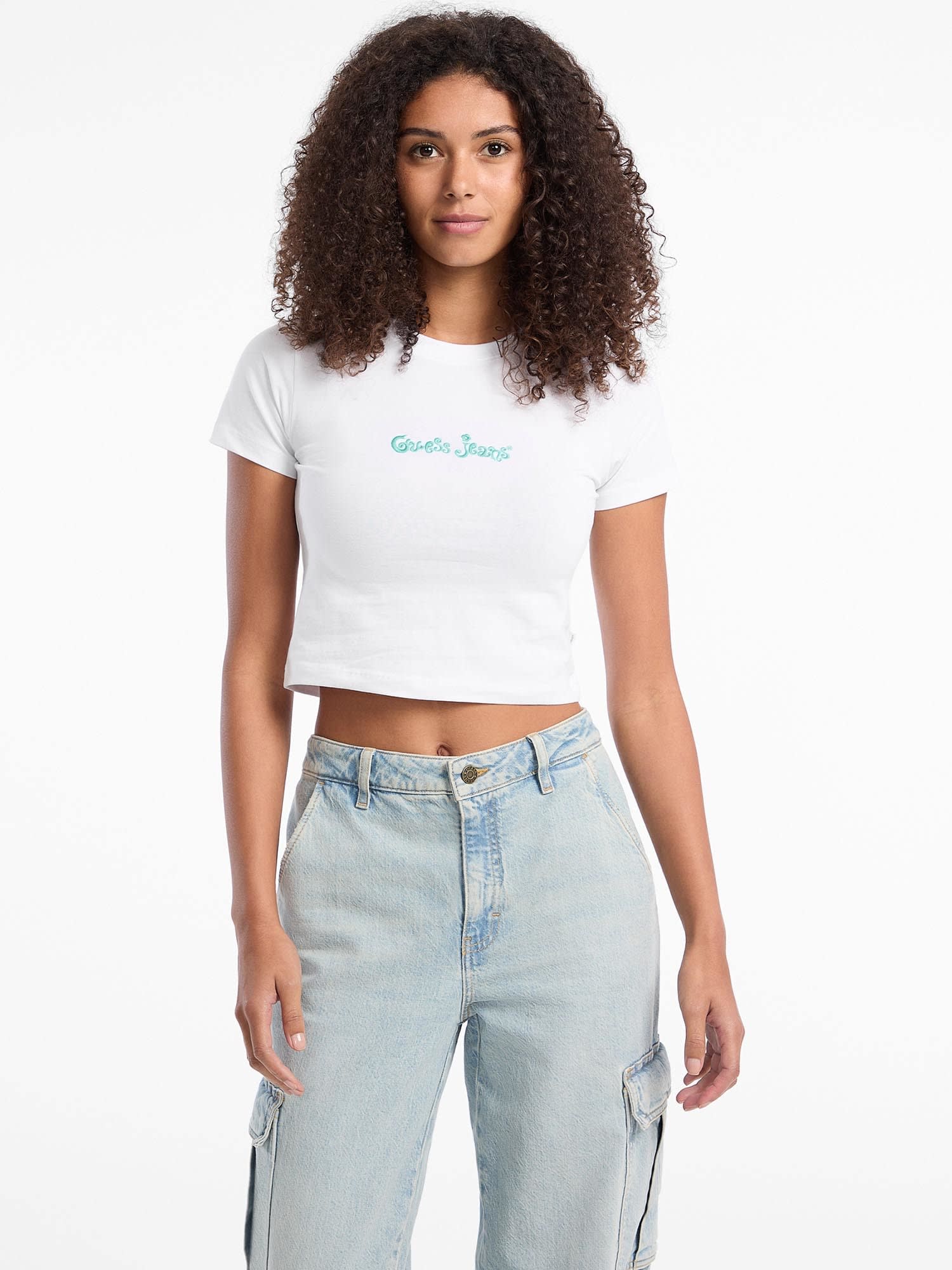 ゲス GUESS GUESS JEANS Short Sleeves Crew Neck Baby Tee (G011) G011