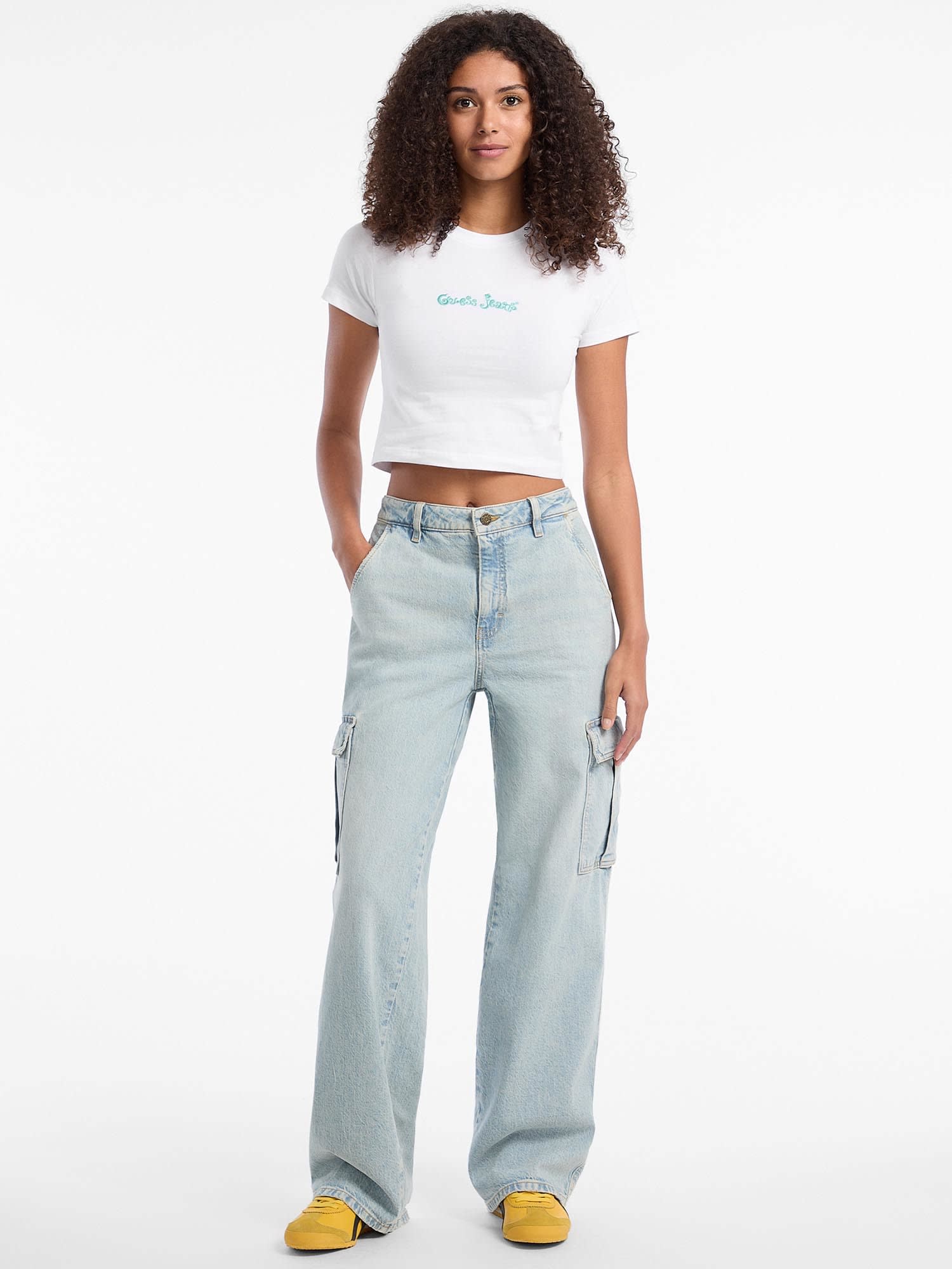 ゲス GUESS GUESS JEANS Short Sleeves Crew Neck Baby Tee (G011) G011