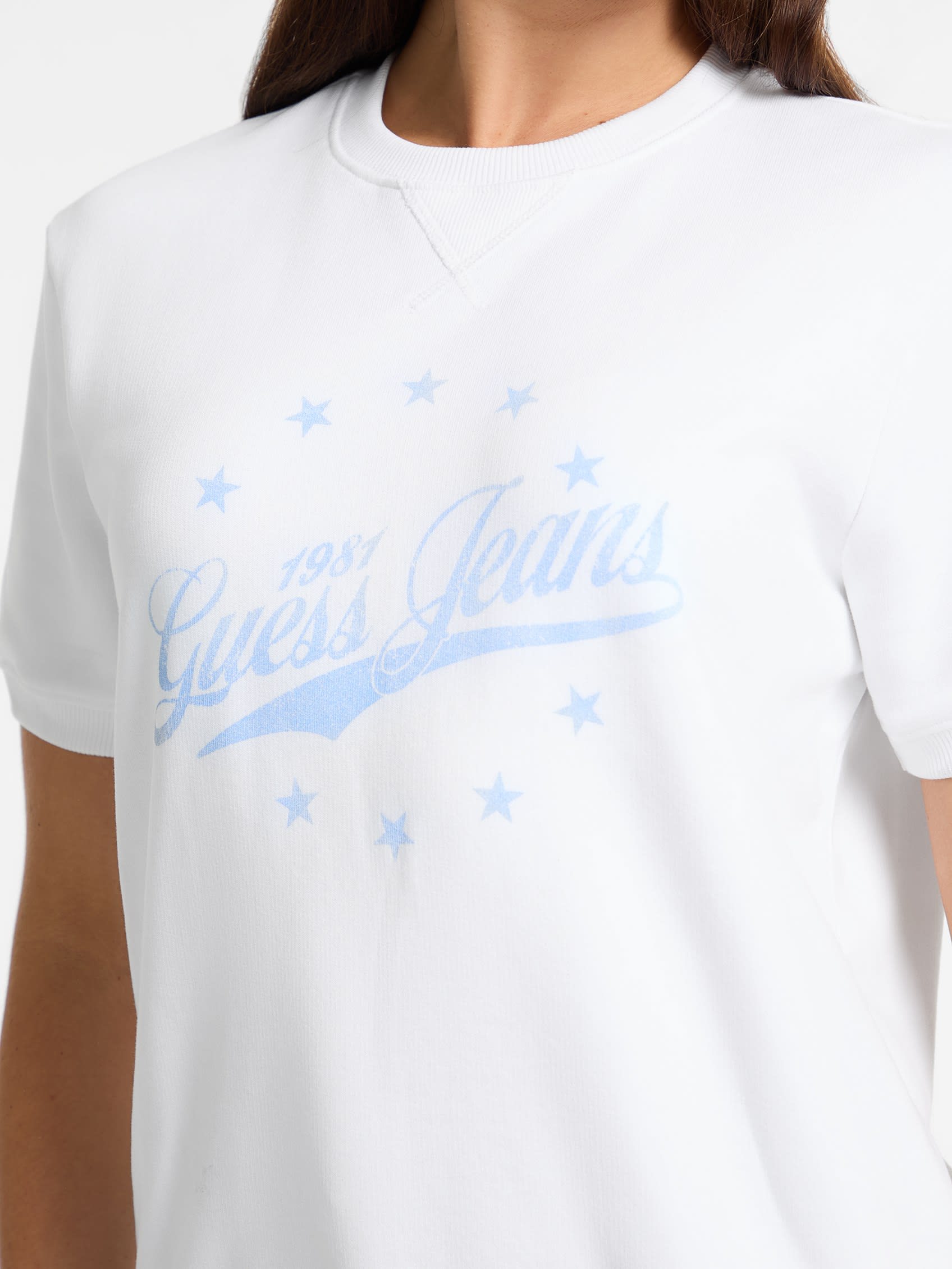 ゲス GUESS GUESS JEANS Crew Neck Regular Short Sleeves Printed Sweat (G011) G011