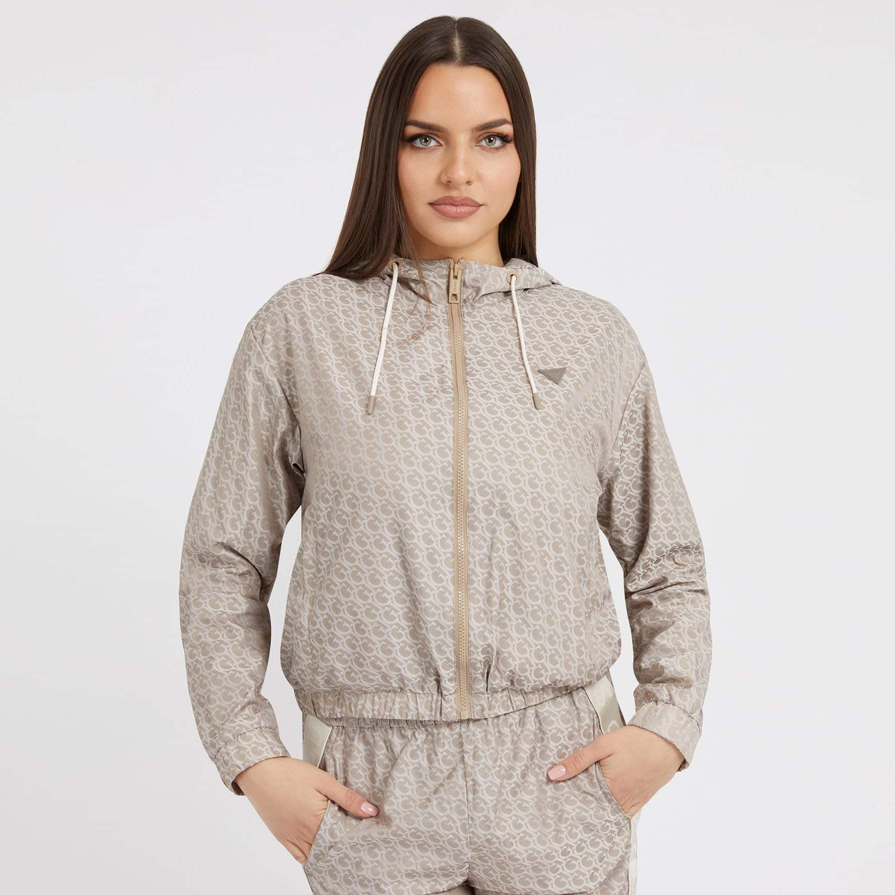 ゲス GUESS Alethea Windbreaker ナイロンジャケット ウインドブレイカー,P17X