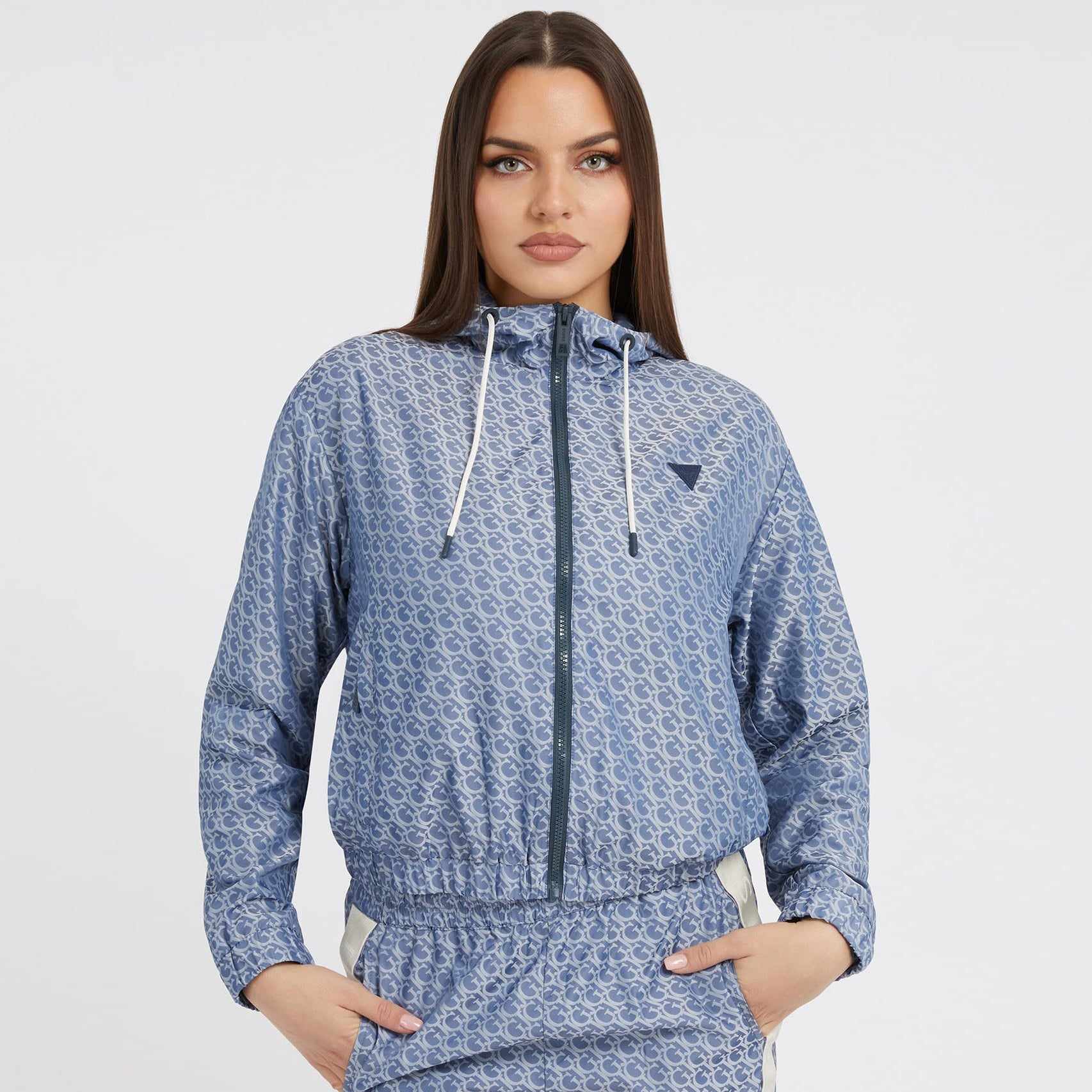 ゲス GUESS Alethea Windbreaker ナイロンジャケット ウインドブレイカー,P7HD