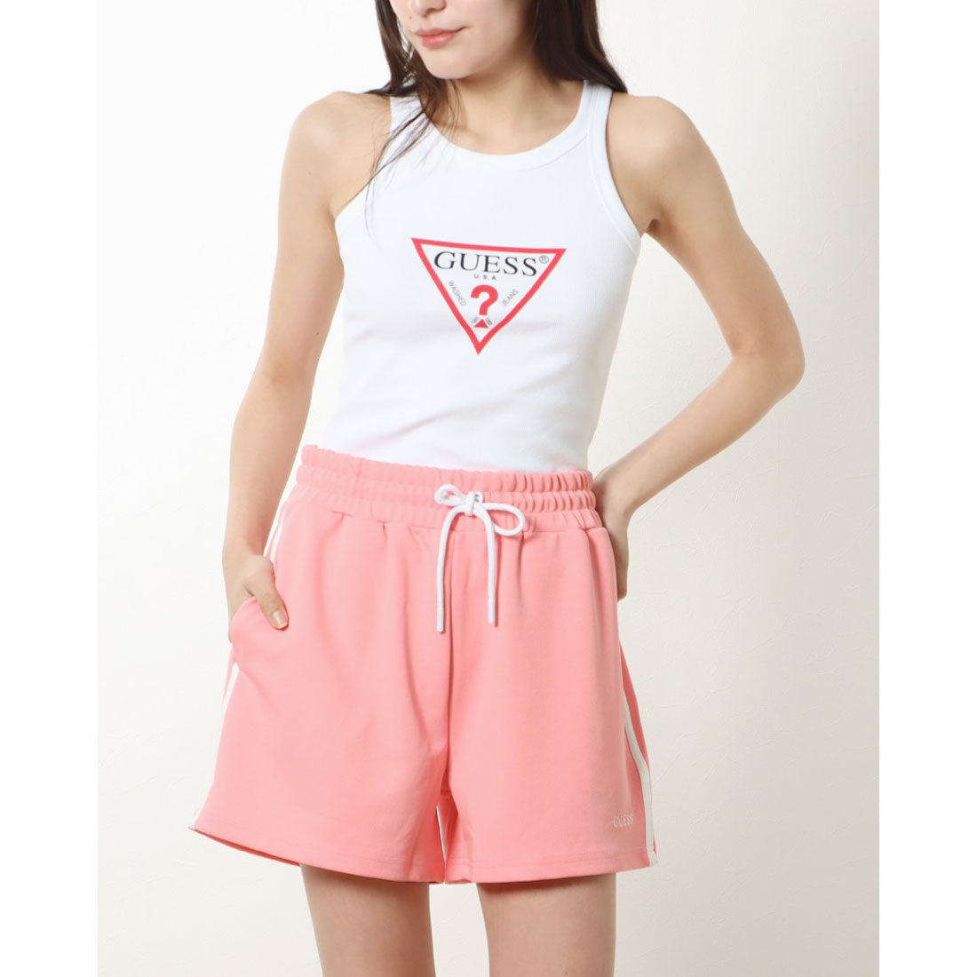 ゲス GUESS Original Triangle Logo N/S Tee タンクトップ レディース