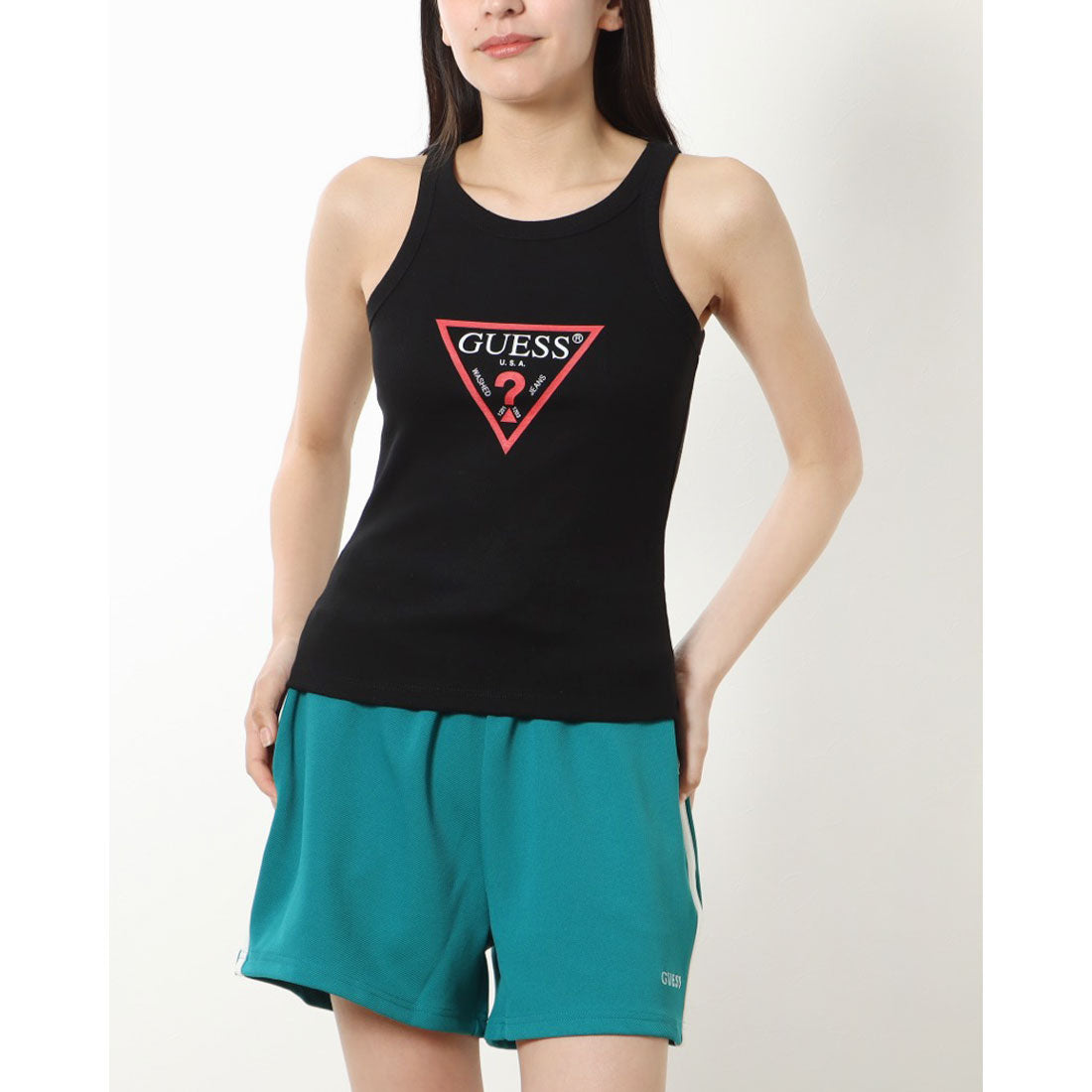 ゲス GUESS Original Triangle Logo N/S Tee タンクトップ レディース
