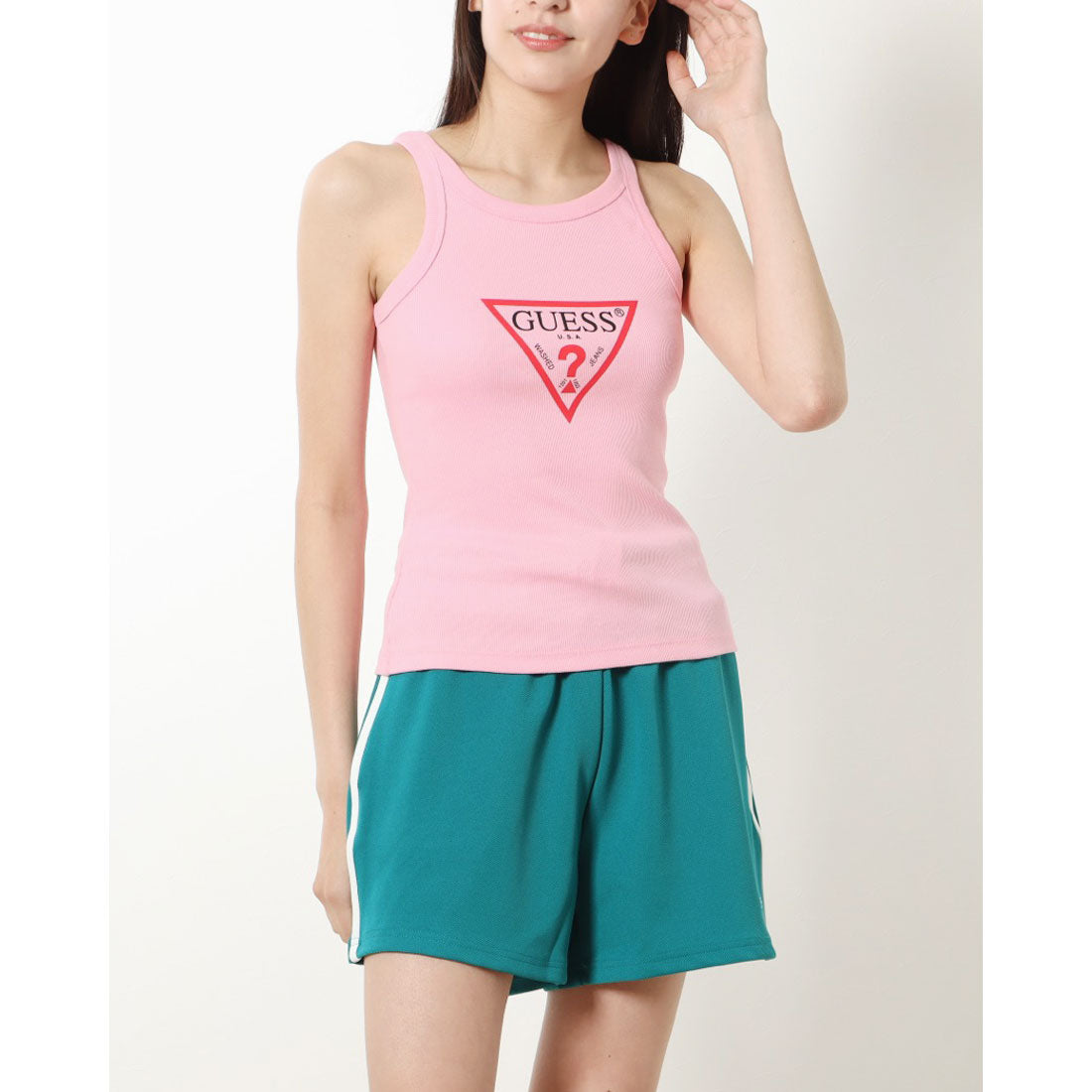 ゲス GUESS Original Triangle Logo N/S Tee タンクトップ レディース