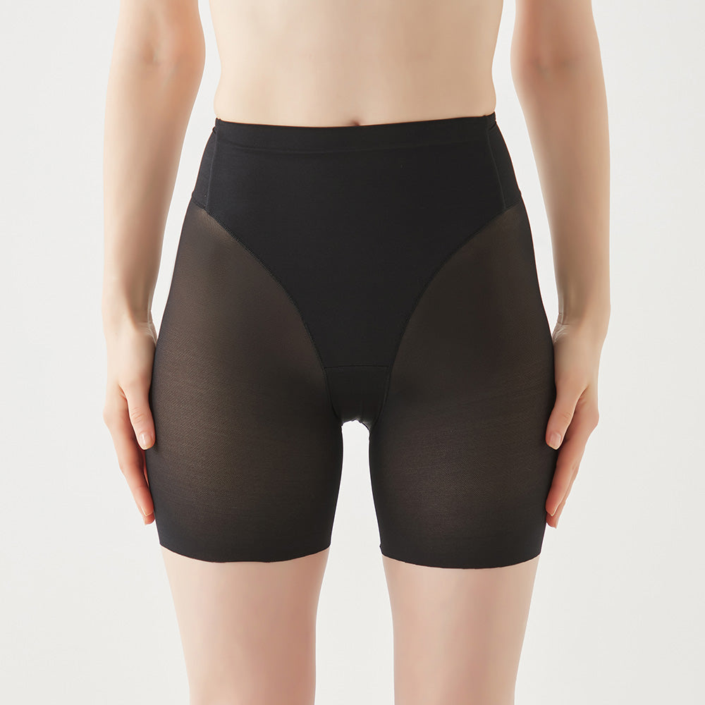 グンゼ GUNZE 【ぐぐっとお腹押さえ・キュッと太もも】2分丈ガードルショーツ【返品不可商品】 (ブラック) ブラック