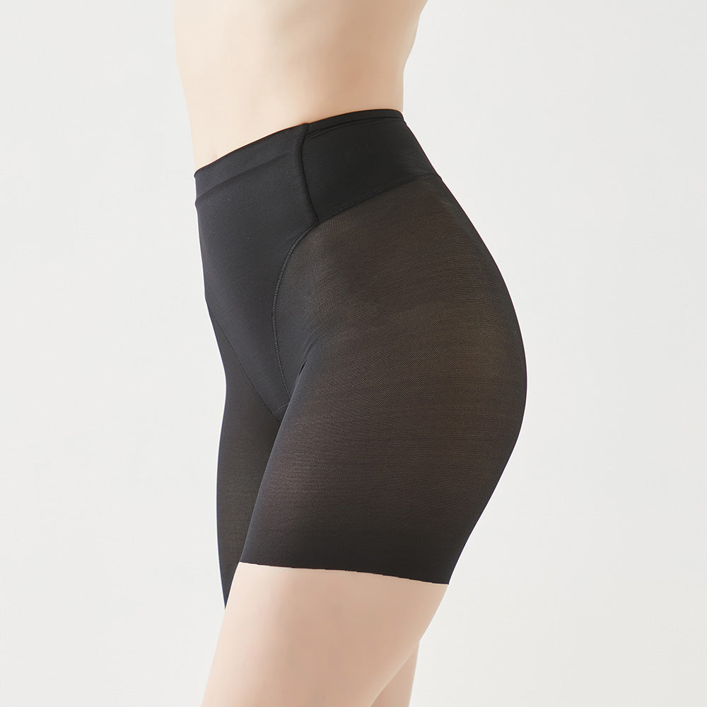 グンゼ GUNZE 【ぐぐっとお腹押さえ・キュッと太もも】2分丈ガードルショーツ【返品不可商品】 (ブラック) ブラック