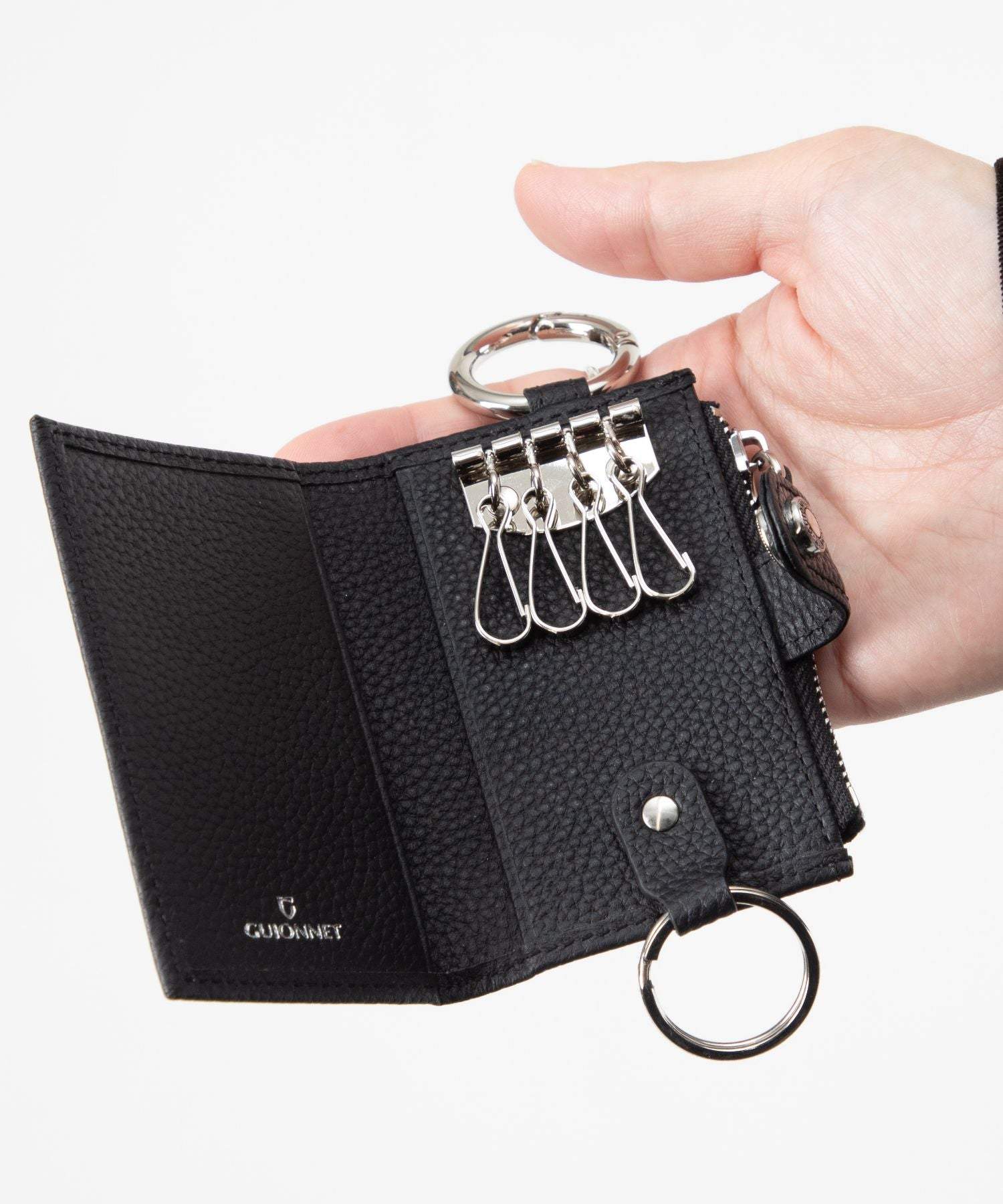 ギオネ GUIONNET ギオネ GUIONNET 三方由 さんぽうよし キーケース PG-507 カードケース 小銭入れ スマートキー メンズ 財布 小物 ブラック (BLACK/ブラック(BOX)) BLACK/ブラック(BOX)