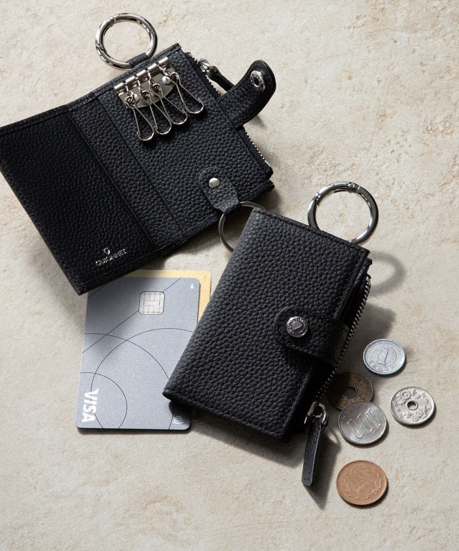 ギオネ GUIONNET ギオネ GUIONNET 三方由 さんぽうよし キーケース PG-507 カードケース 小銭入れ スマートキー メンズ 財布 小物 ブラック (BLACK/ブラック(PACK)) BLACK/ブラック(PACK)