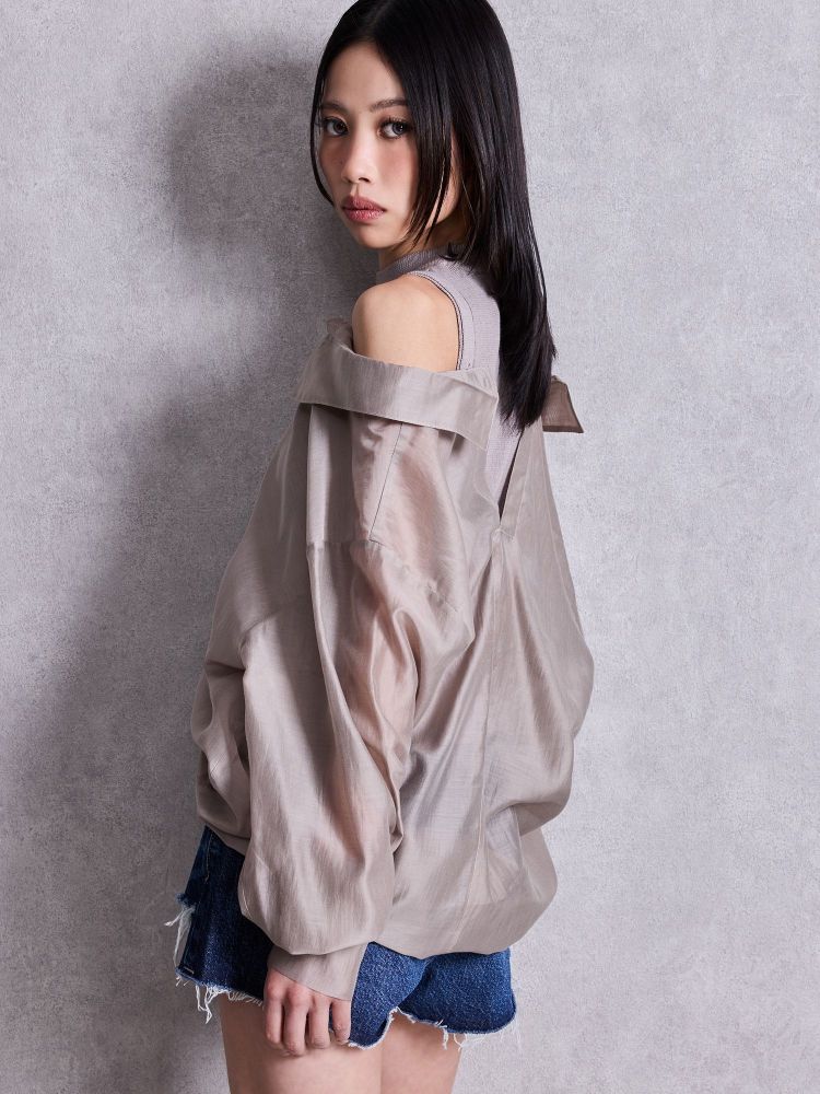 ジェイダ GYDA 3WAYショルダーOPENシアードッキングシャツ (ミックス) ミックス