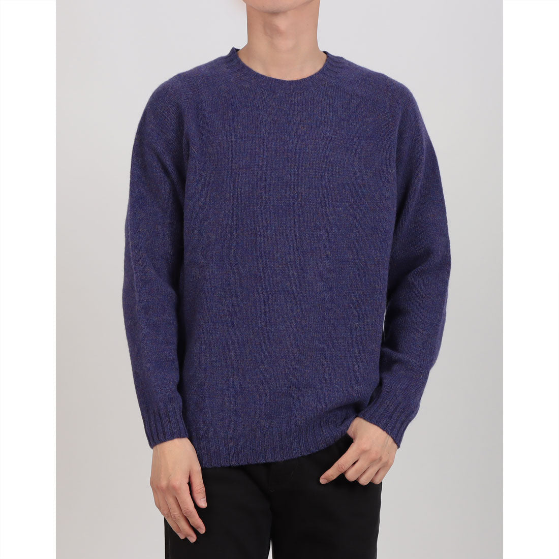 ハーレーオブスコットランド Harley of scotland 別注シャギークルーネックセーター (パープル系その他2) パープル系その他2