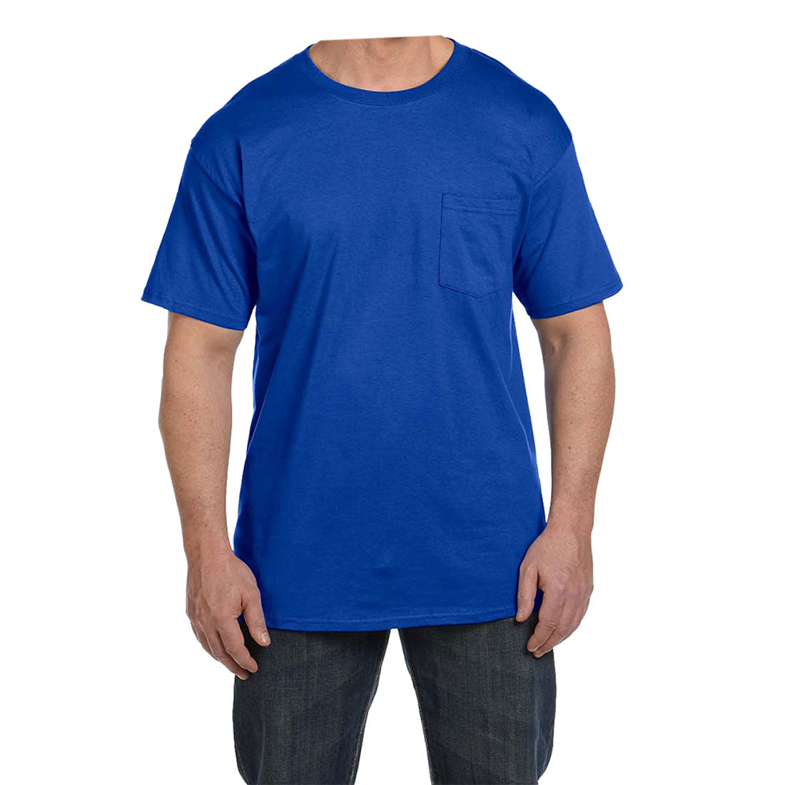 ヘインズ Hanes ビーフィー半袖Tシャツポケット付 6.1オンス タグ有,ディープロイヤル
