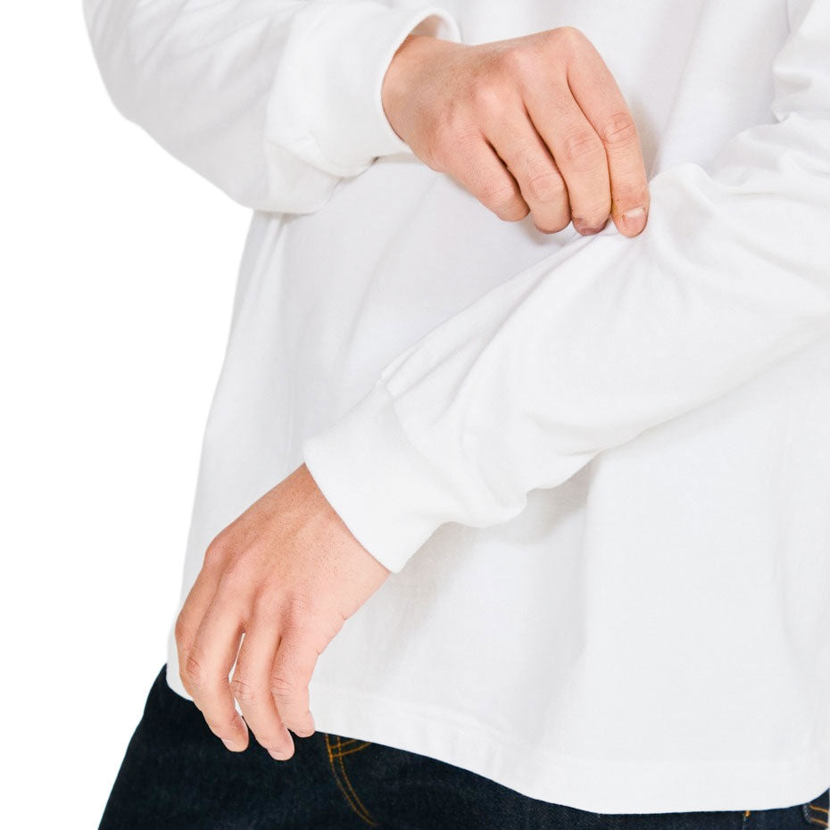 ヘインズ Hanes Tシャツ メンズ レディース 長袖 ロンT 無地 シンプル パックTシャツ 綿100% クルーネック 長袖Tシャツ 厚手 カジュアル BEEFY-T ロングスリーブTシャツ H5186 (ホワイト) ホワイト