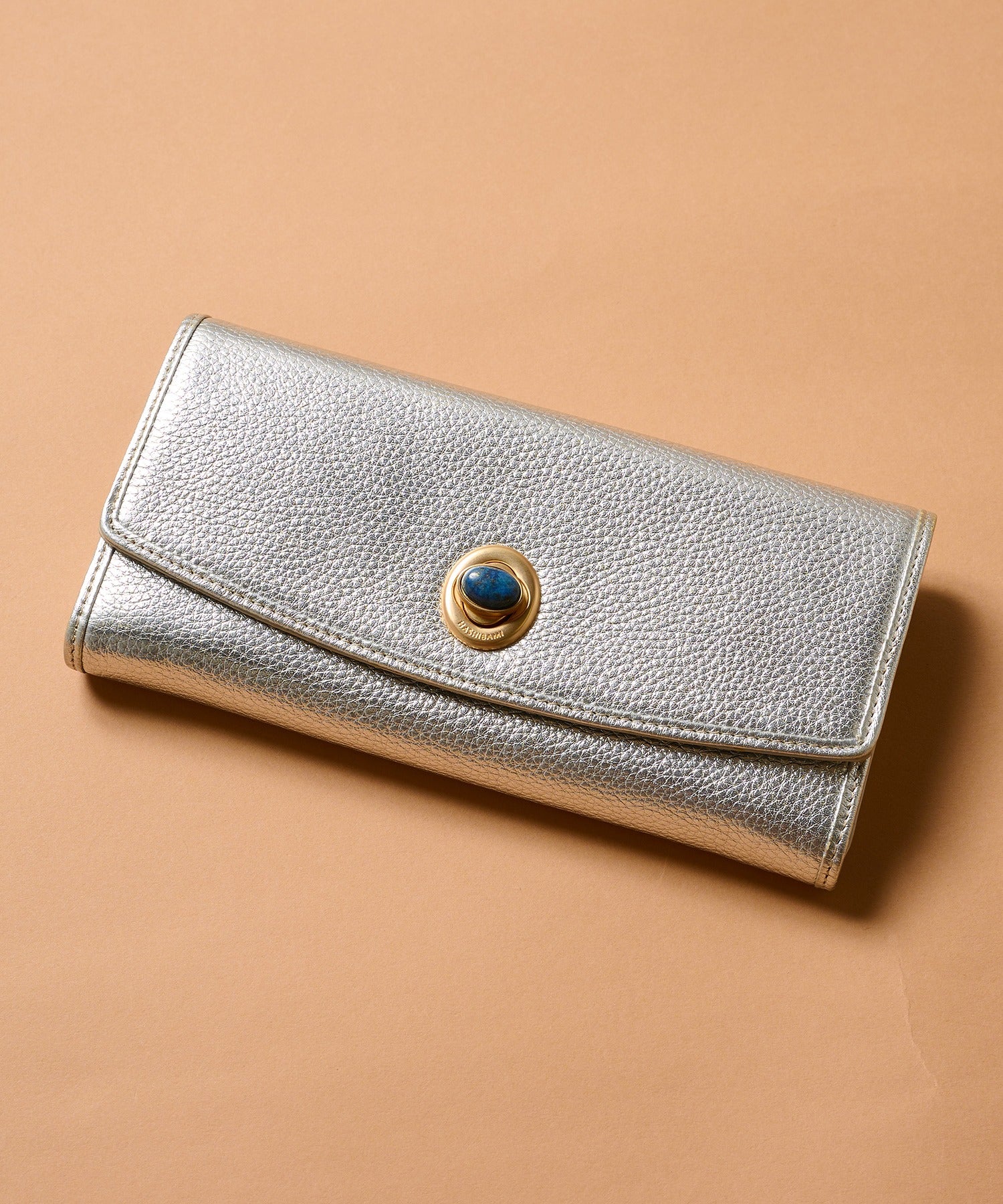 ハシバミ HASHIBAMI 天然石ロングウォレット (シルバー) シルバー