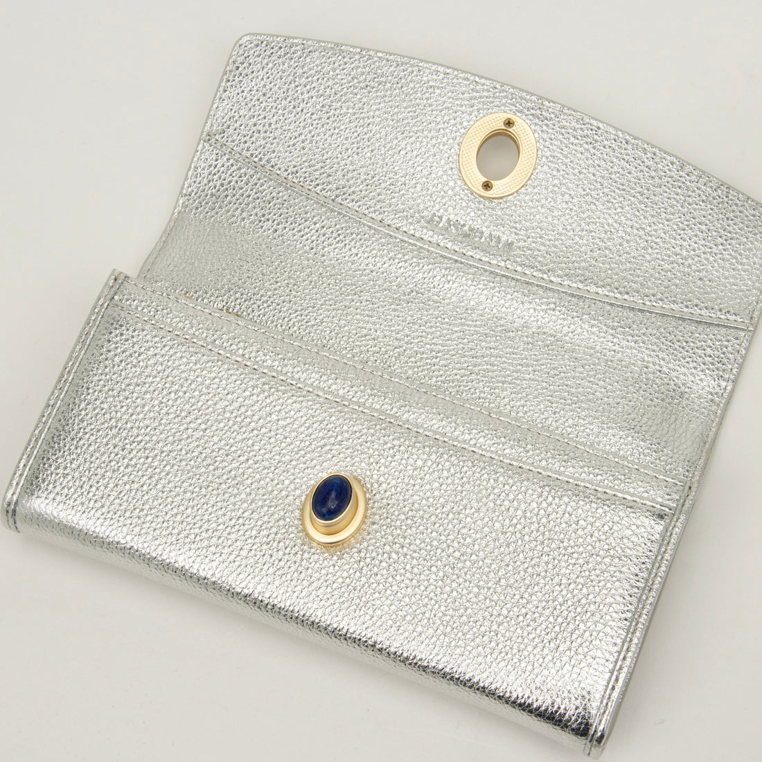 ハシバミ HASHIBAMI 天然石ロングウォレット (シルバー) シルバー