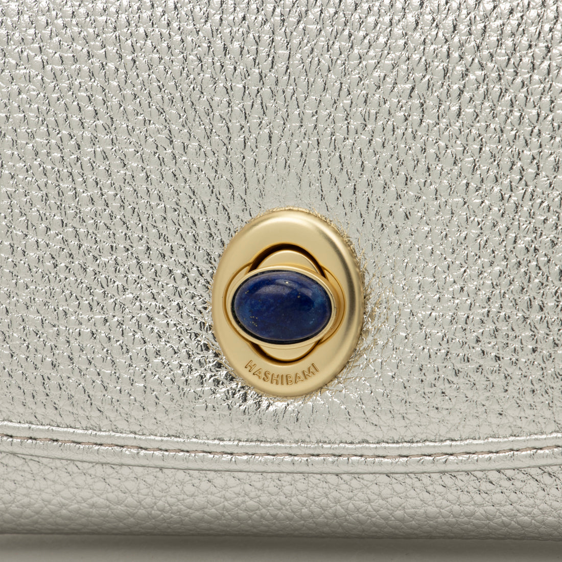 ハシバミ HASHIBAMI 天然石ロングウォレット (シルバー) シルバー