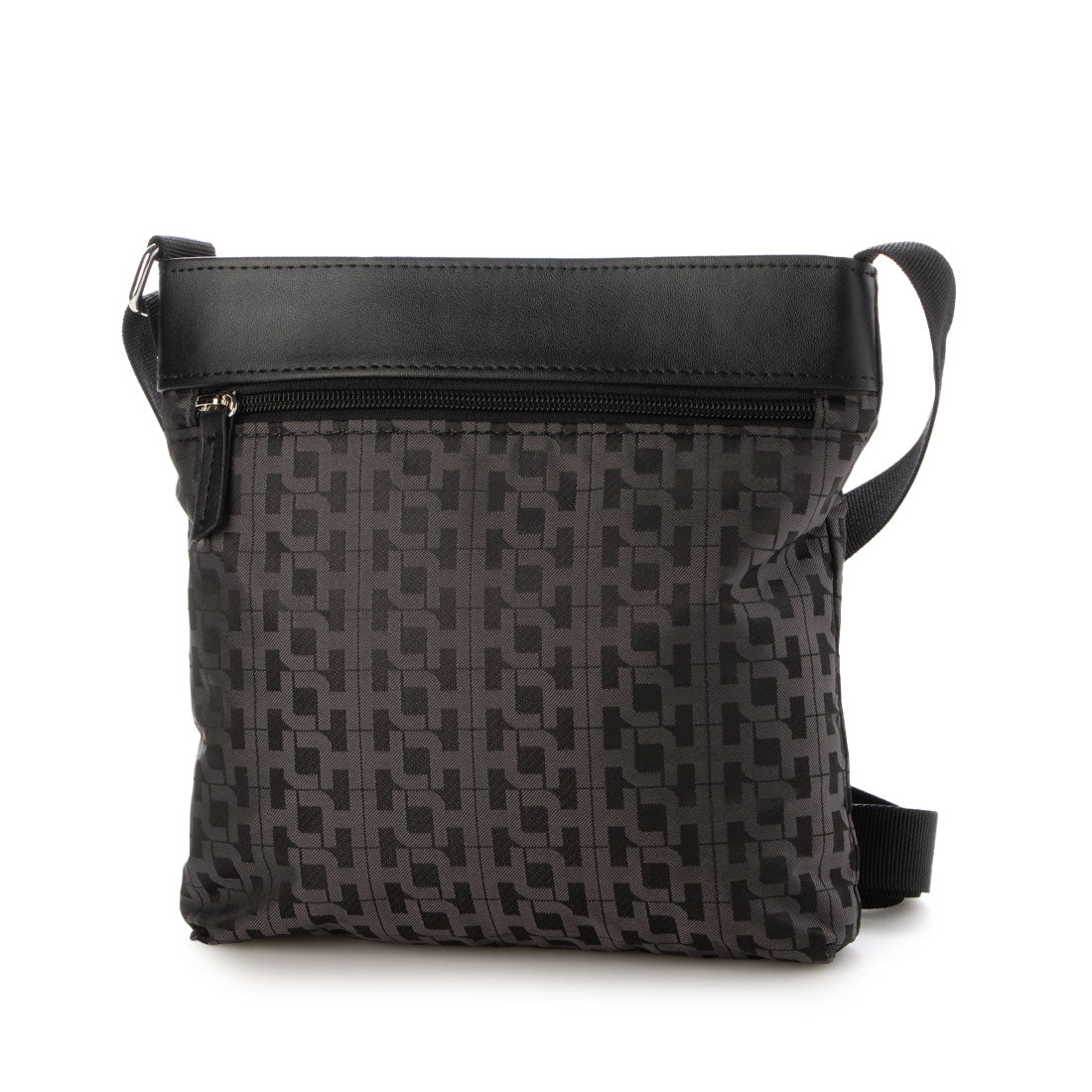 アッシュ・エル H・L モノグラムジャカードショルダーバッグ (ブラック) ブラック