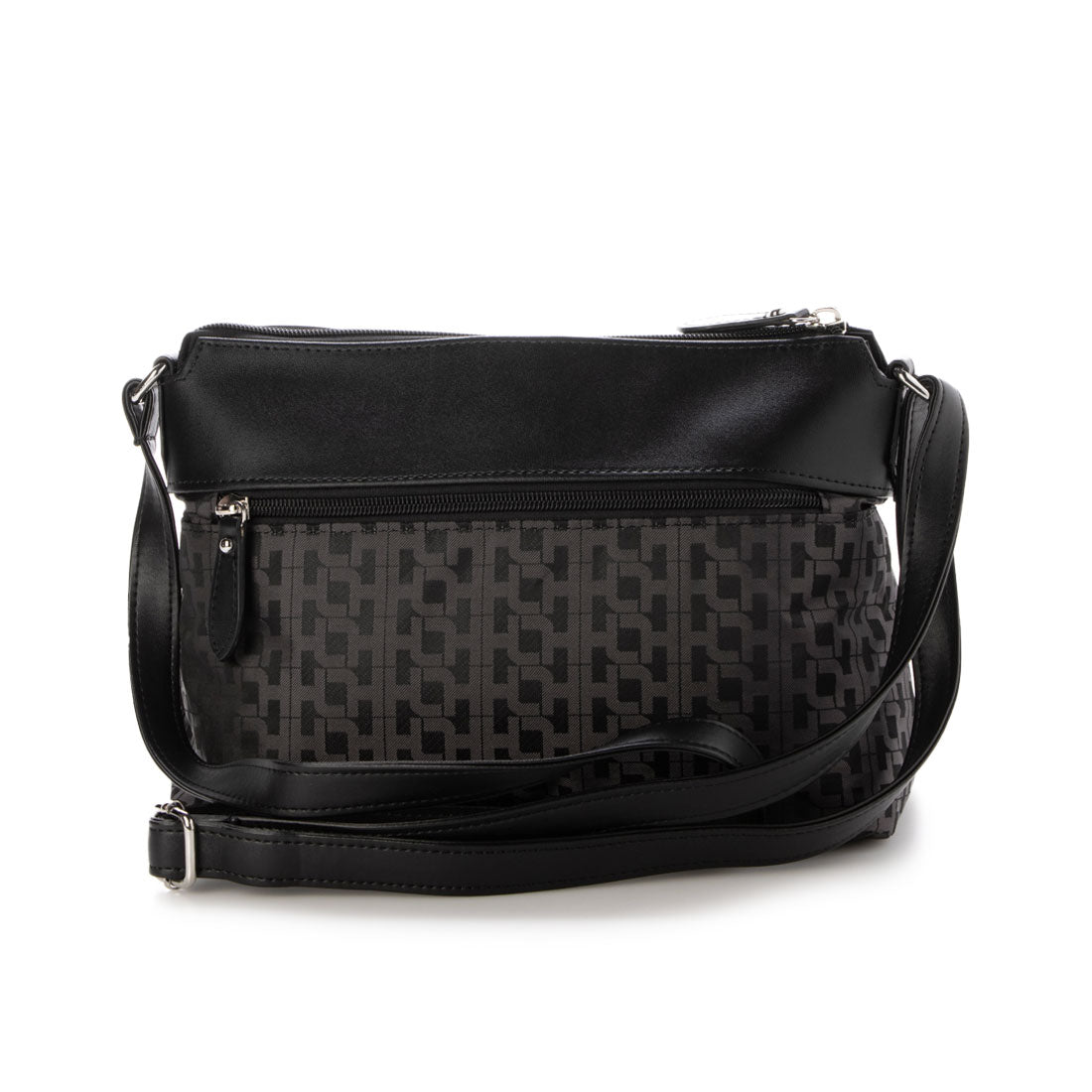 アッシュ・エル H・L モノグラムジャガードショルダーバッグ (ブラック) ブラック