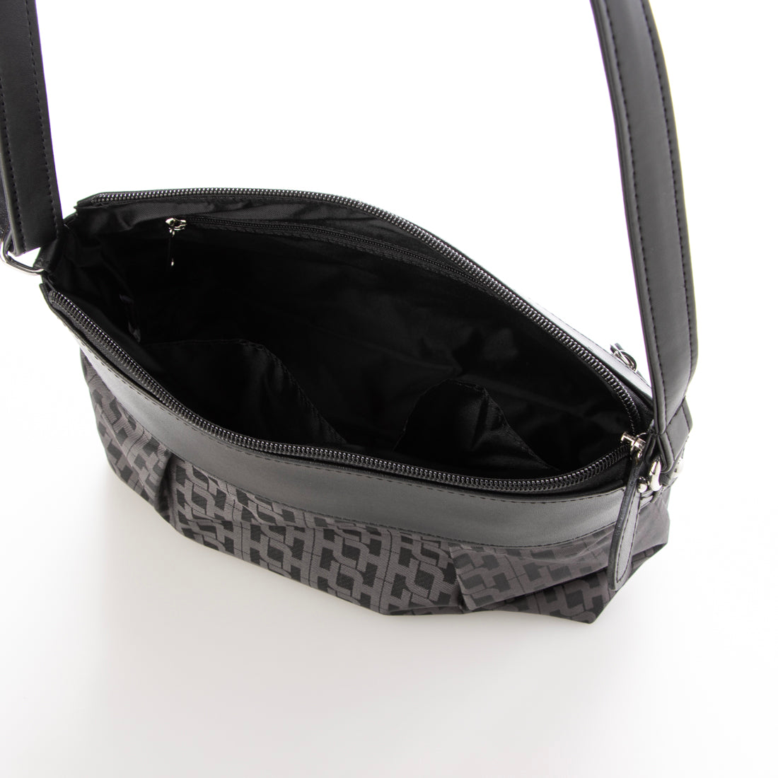 アッシュ・エル H・L モノグラムジャガードショルダーバッグ (ブラック) ブラック