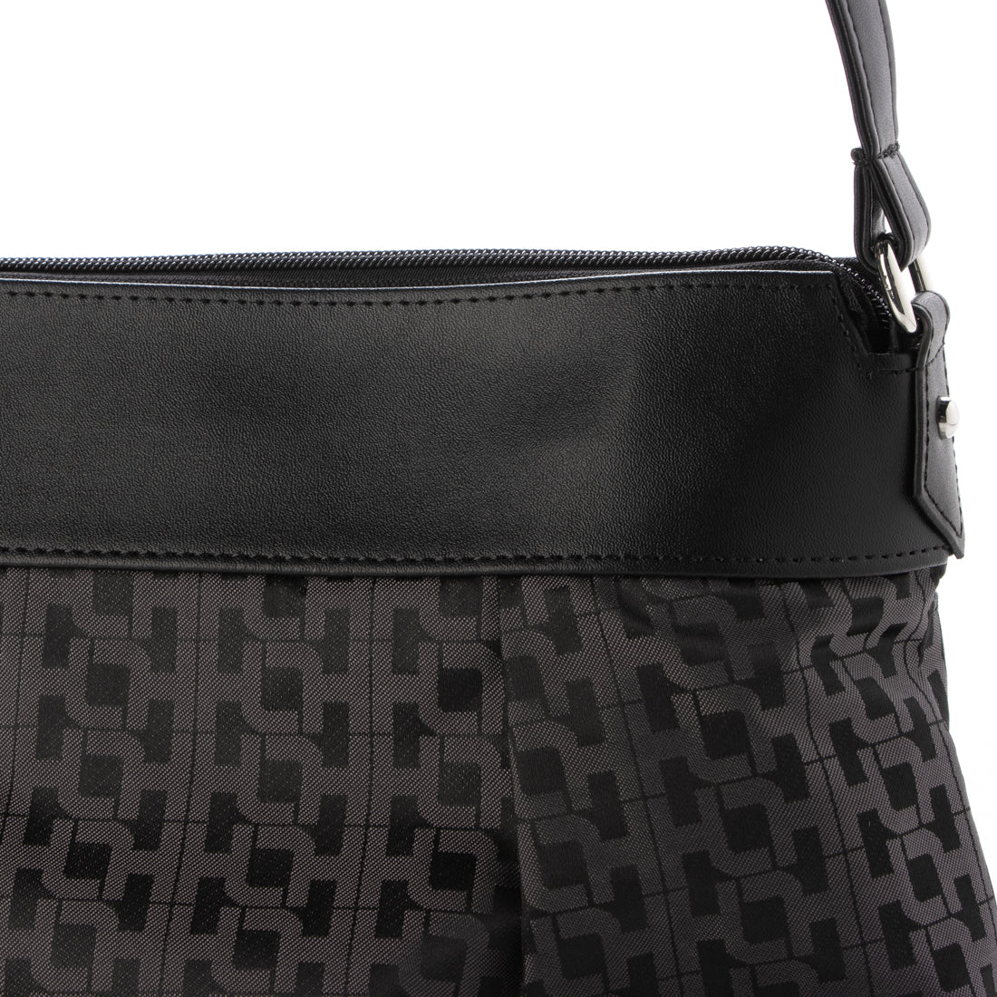 アッシュ・エル H・L モノグラムジャガードショルダーバッグ (ブラック) ブラック