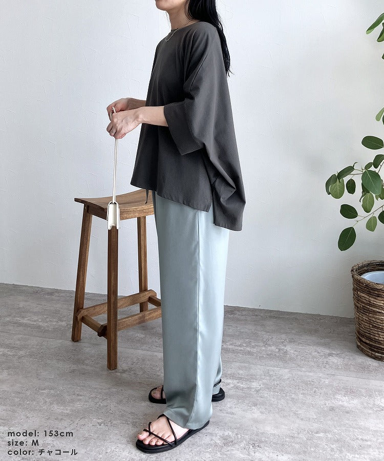レカ reca ドルマンワイドカットソー(bel-bs-525 / bel-blc-4902)(チャコール) チャコール