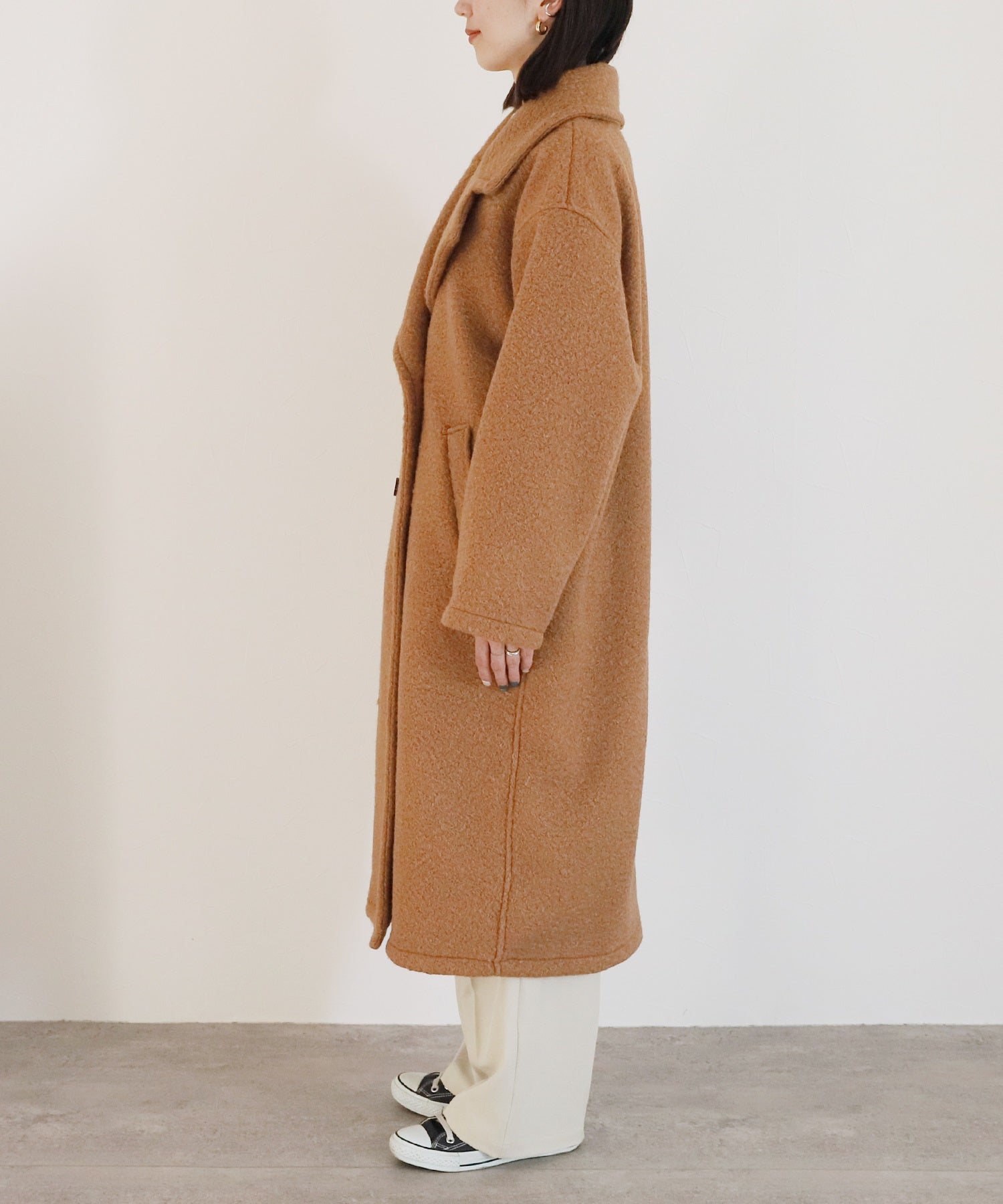 レカ reca 圧縮ブークレロングコート