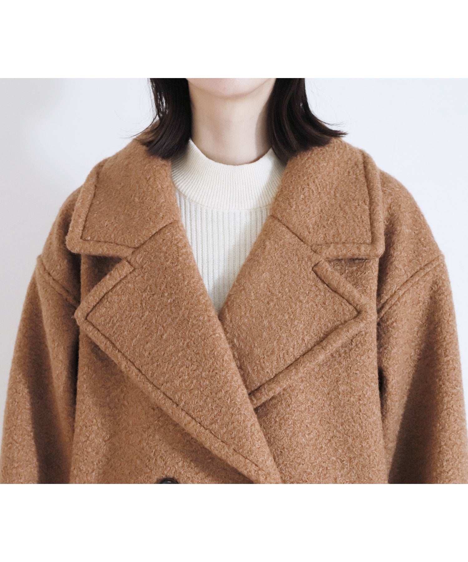 レカ reca 圧縮ブークレロングコート