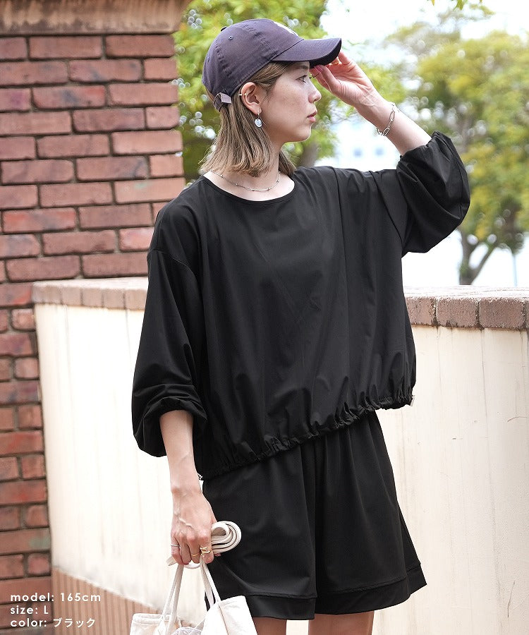 レカ reca ラッシュガードドロストプルオーバー(hi287380-30) (ブラック) ブラック