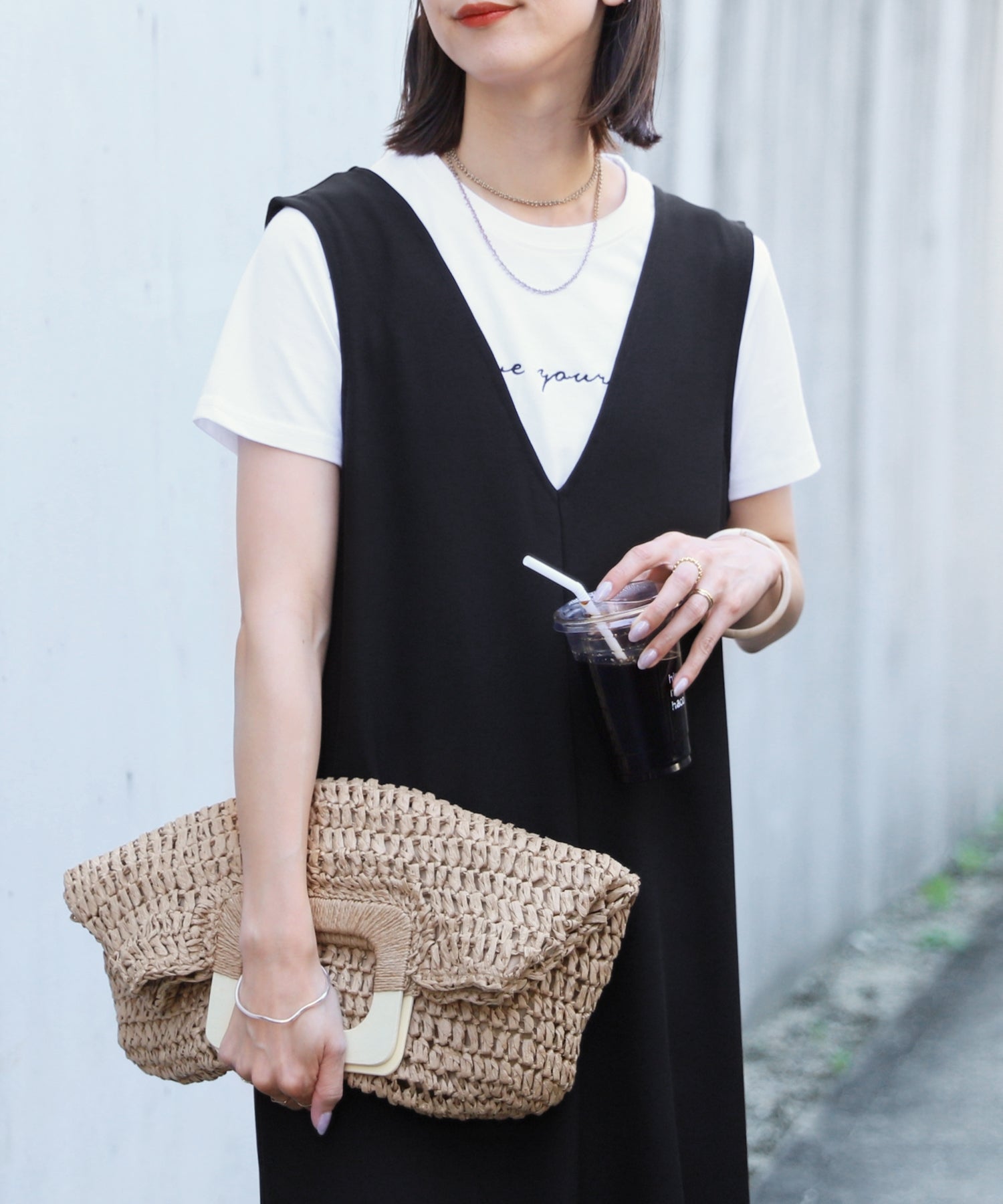 レカ reca 刺繍ロゴコンパクトTシャツ