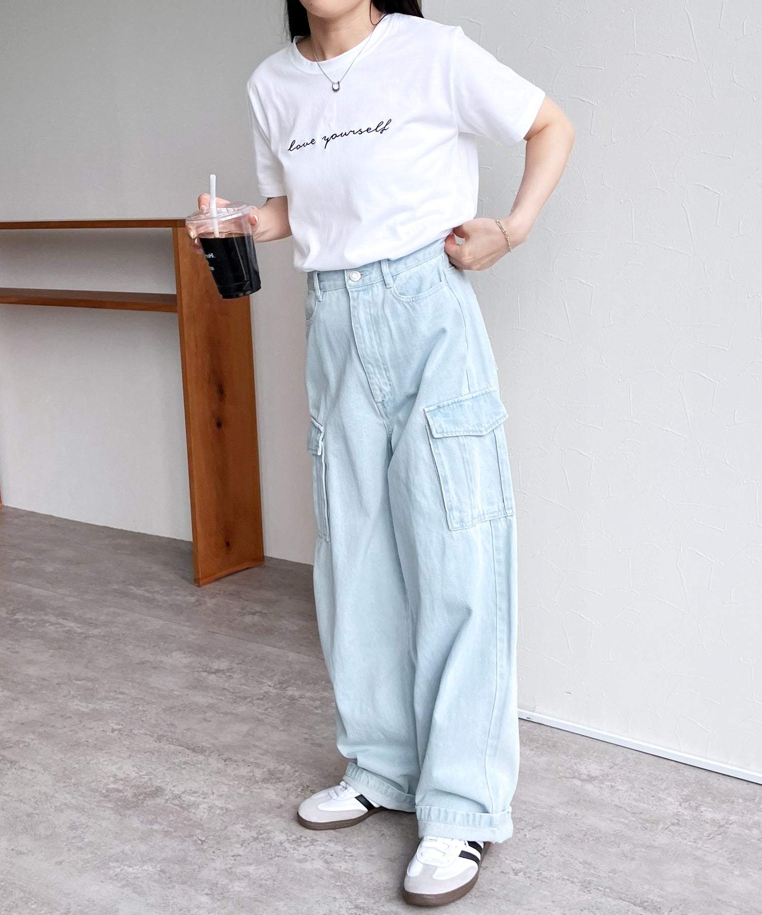 レカ reca 刺繍ロゴコンパクトTシャツ