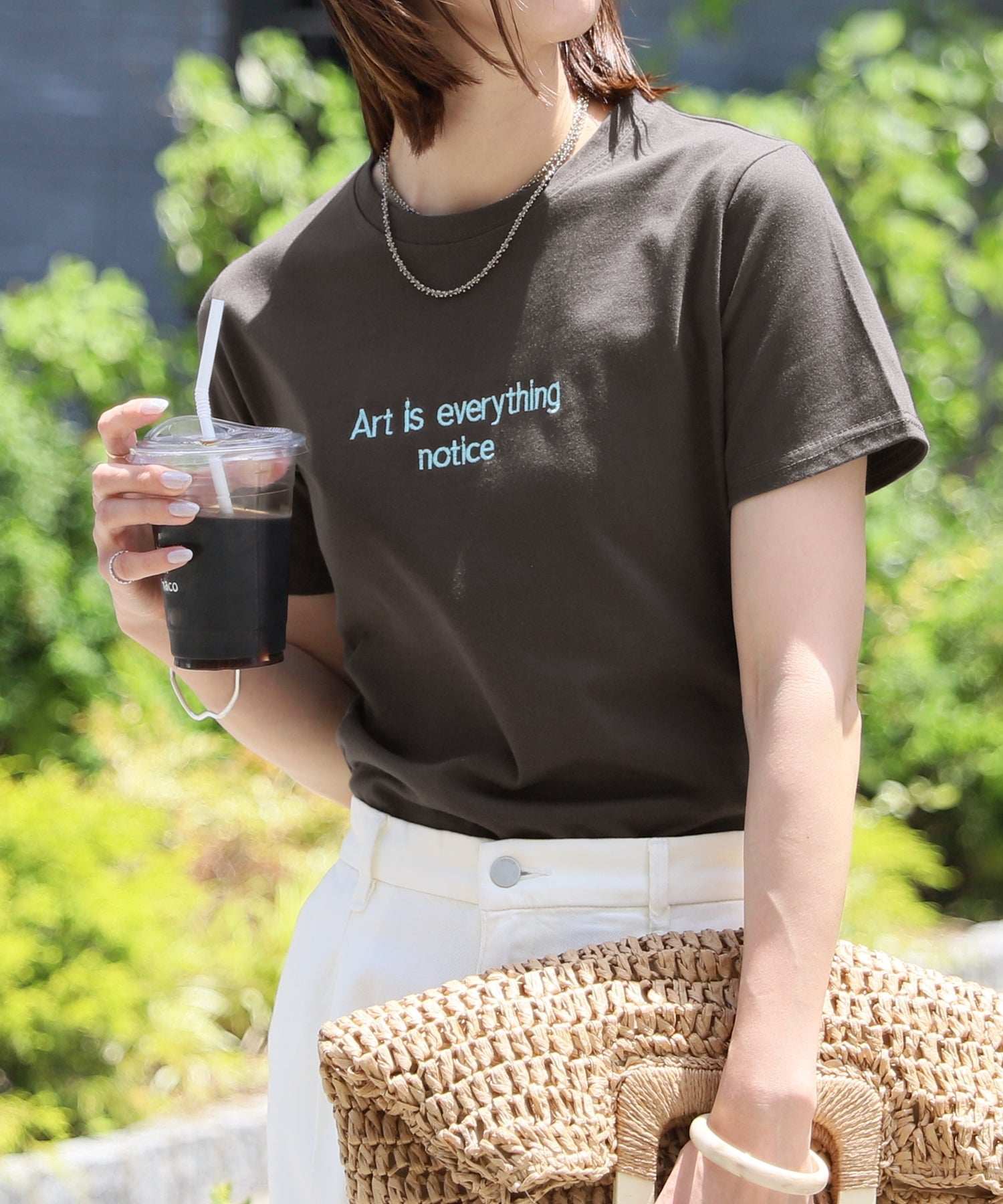 レカ reca 刺繍ロゴコンパクトTシャツ