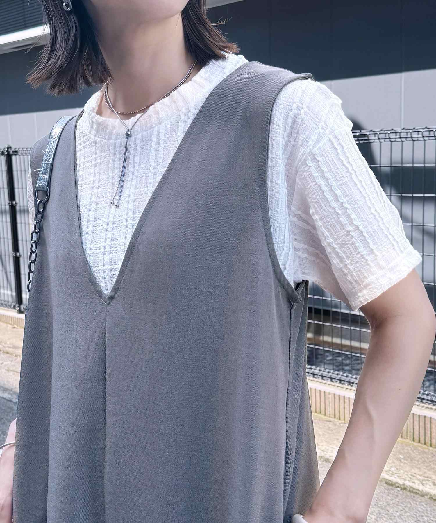 レカ reca ストライプジャガードTシャツ