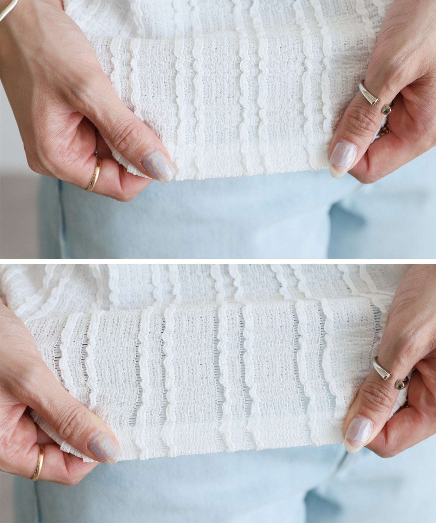 レカ reca ストライプジャガードTシャツ