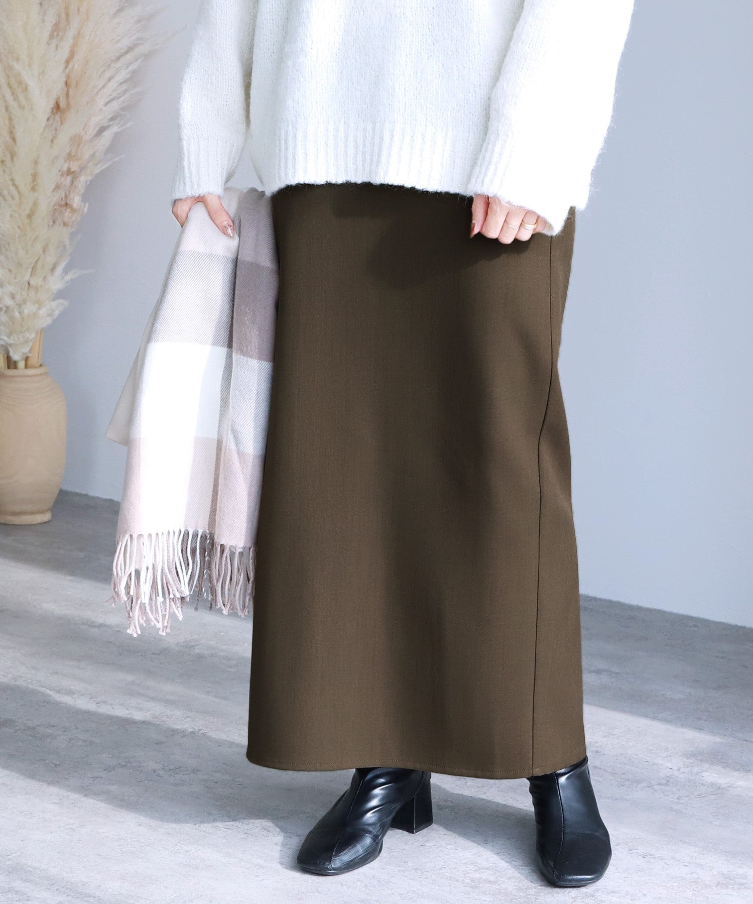 レカ reca タイトスカート(bel-blc-6170)(ブラウン) ブラウン