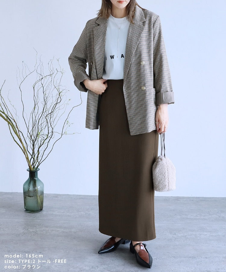 レカ reca タイトスカート(bel-blc-6170)(ブラウン) ブラウン