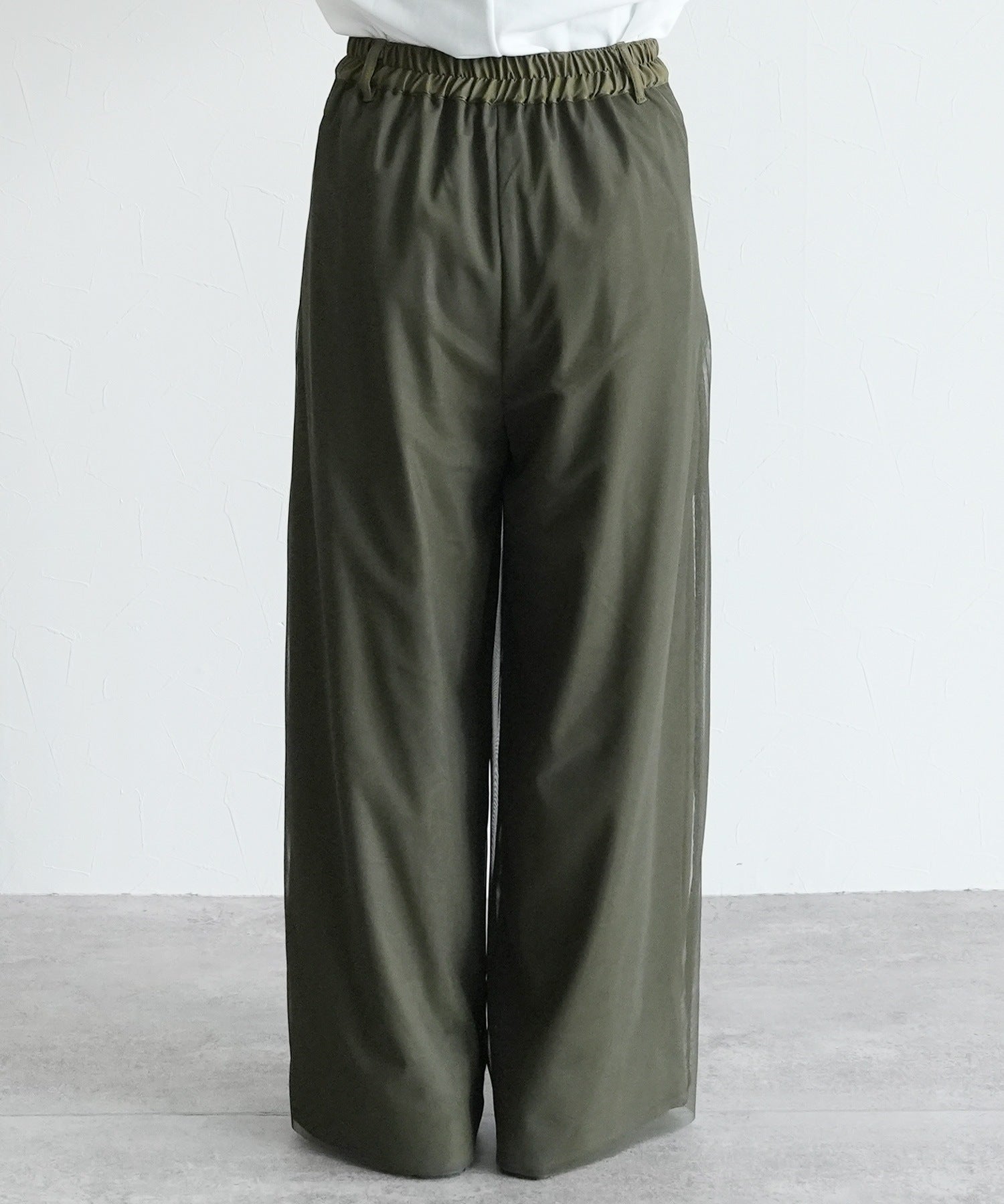 レカ reca チュールレイヤードパンツ(zn32080) (オリーブ) オリーブ