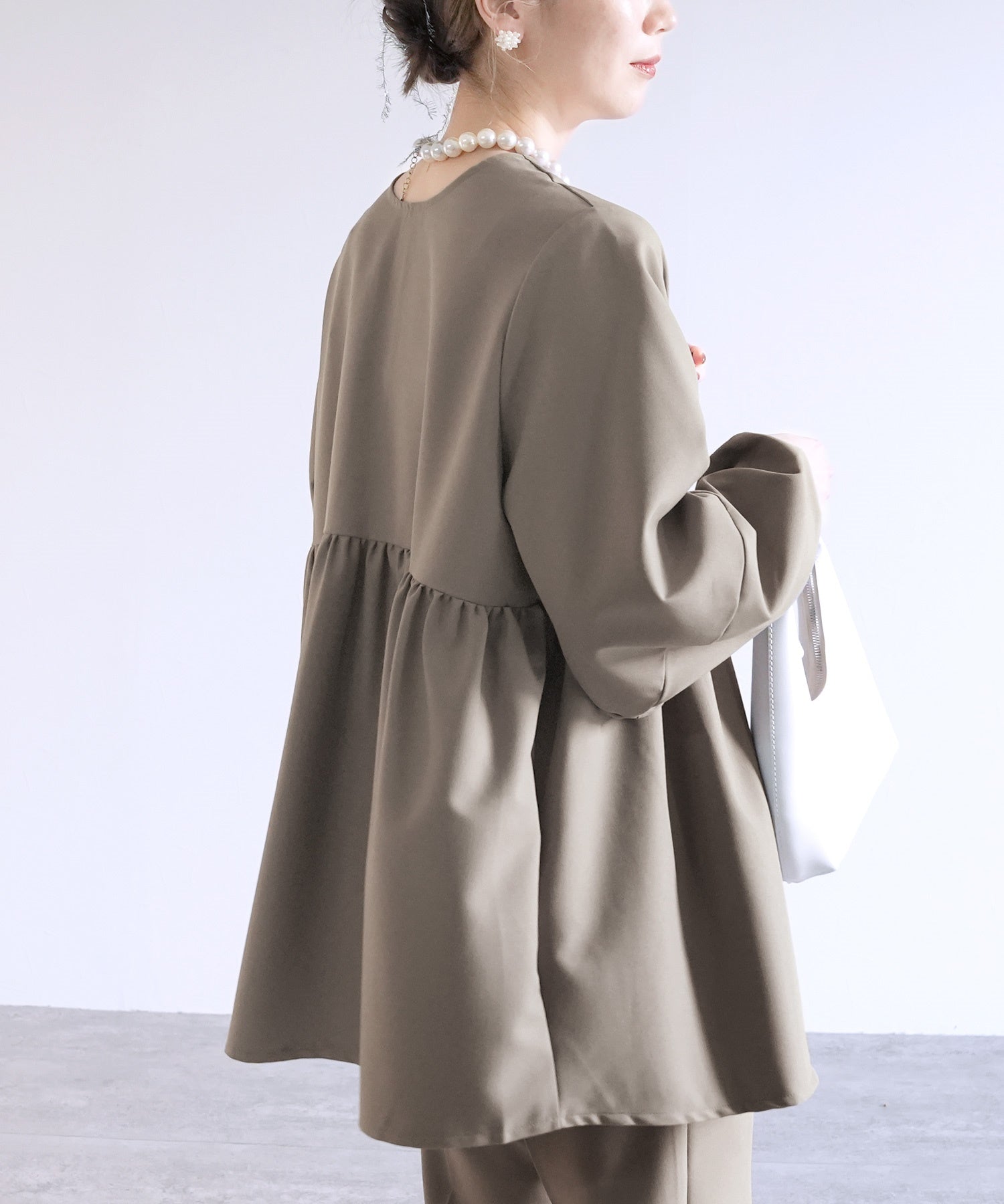 レカ reca ペプラムジャケット×テーパードパンツ2点セット(bel-hr-0622-set)(ブラック)オケージョン セットアップ ブラック