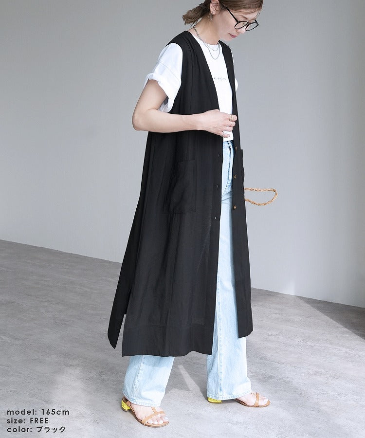 レカ reca シアーロングジレ(on5173216) (ブラック) ブラック