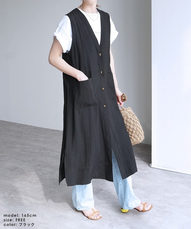 レカ reca シアーロングジレ(on5173216) (ブラック) ブラック