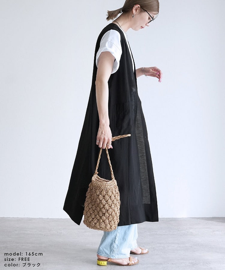 レカ reca シアーロングジレ(on5173216) (ブラック) ブラック