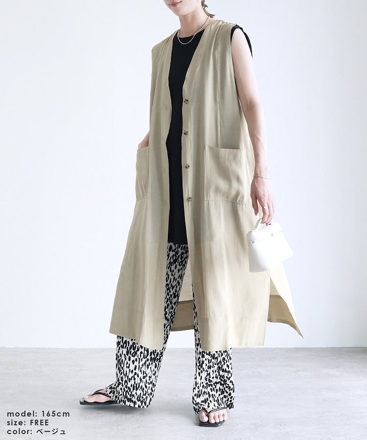 レカ reca シアーロングジレ(on5173216) (ブラック) ブラック