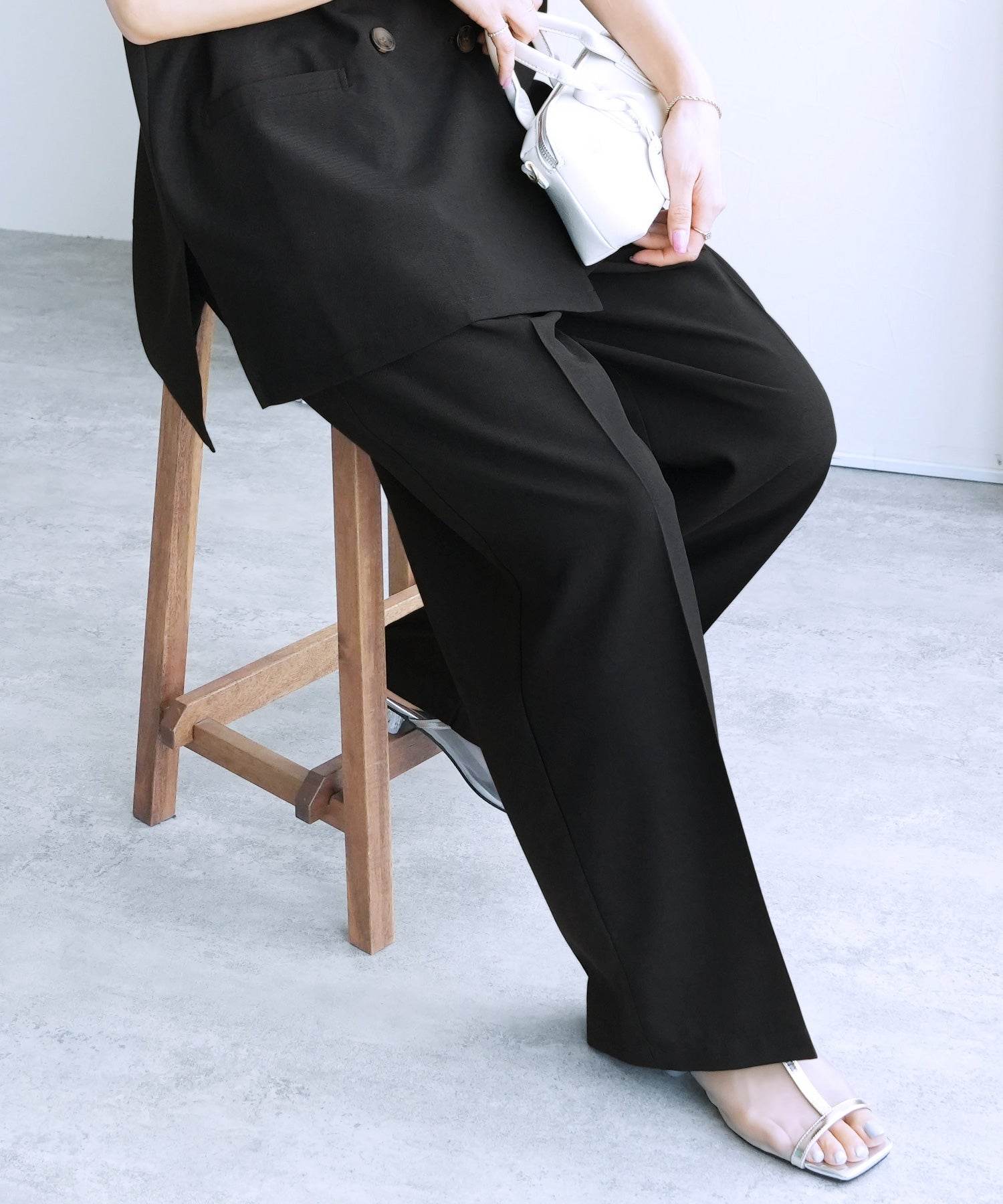 レカ reca ビンテージワッシャーコクーンワイドパンツ(y2824) (アイボリー) アイボリー