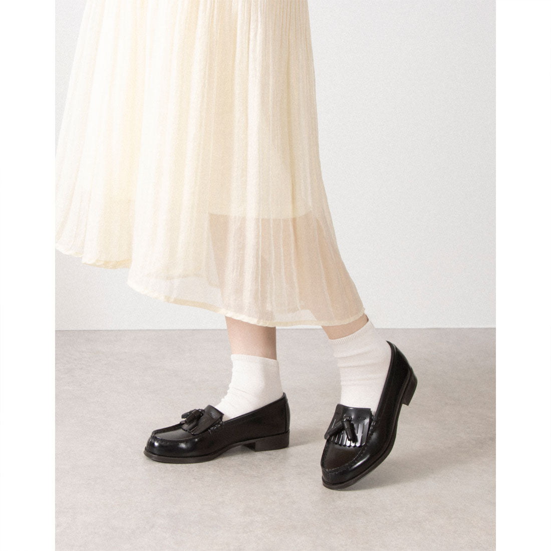 ハルタ HARUTA キルトタッセルローファー 313 (ブラック) ブラック