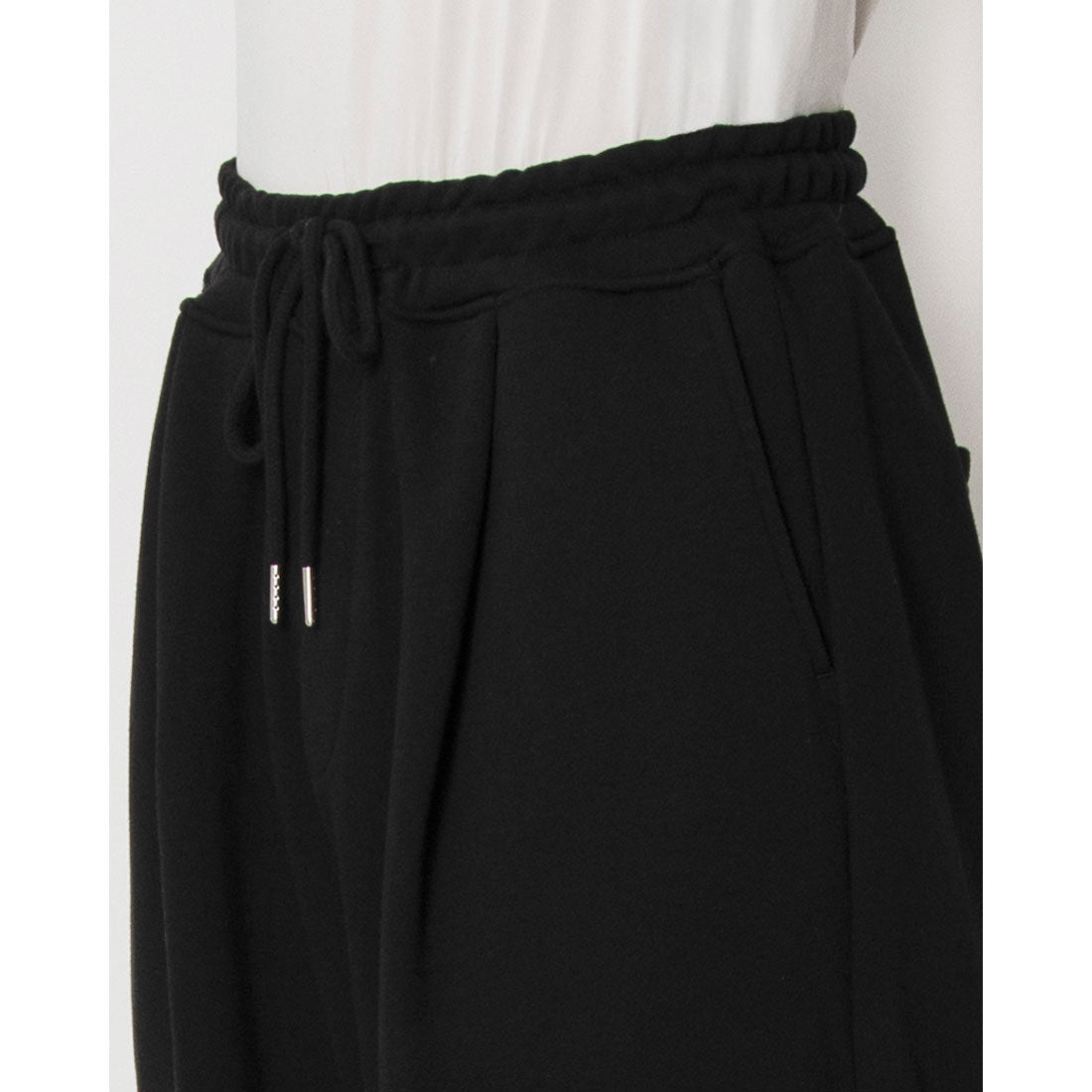 マガジンデモードコンタクト MAGASIN DE MODE CONTACT ダブルタック極太スエットパンツ (ブラック) ブラック